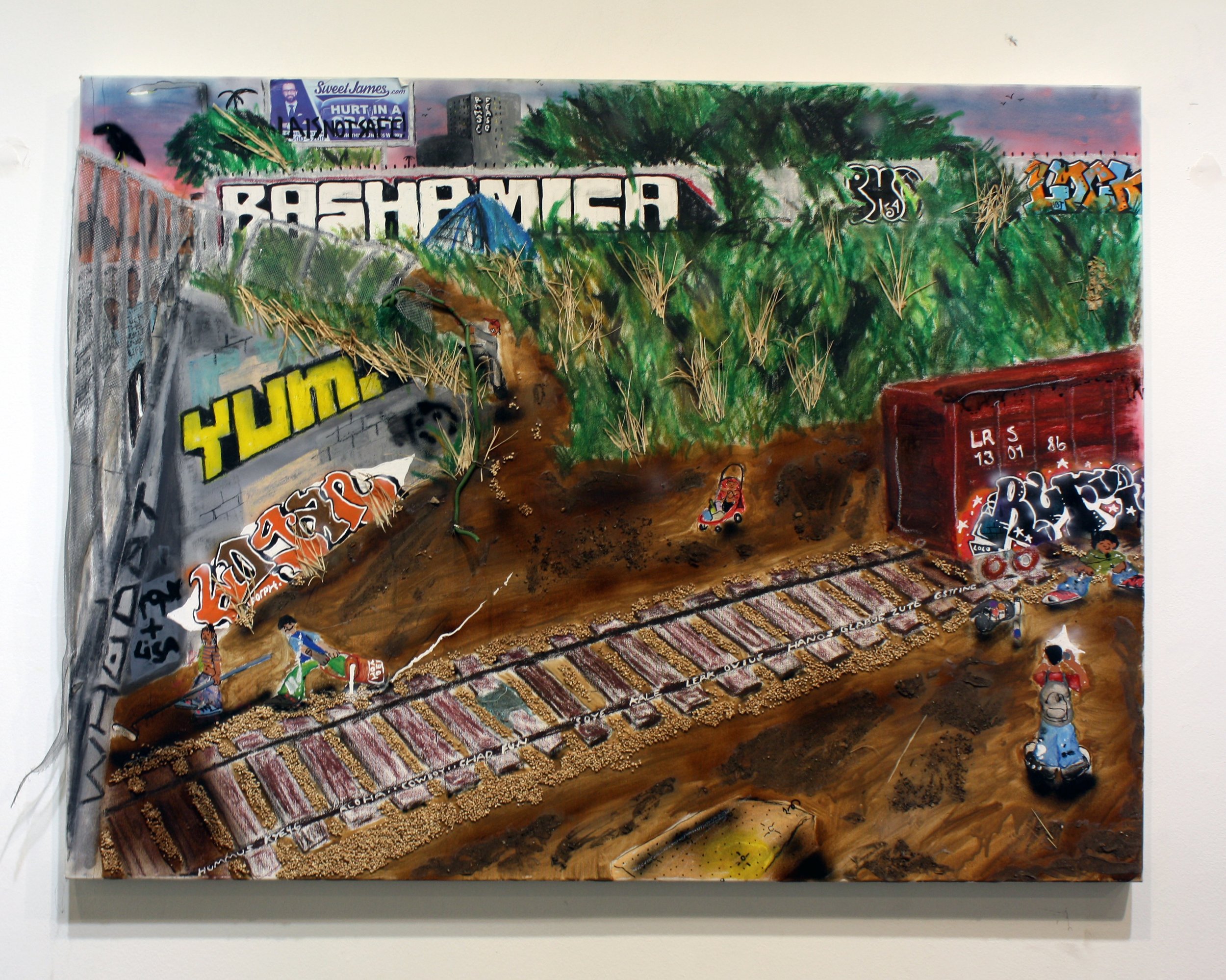 Trombone Hour, 2023
mixed media on canvas
30"x24"