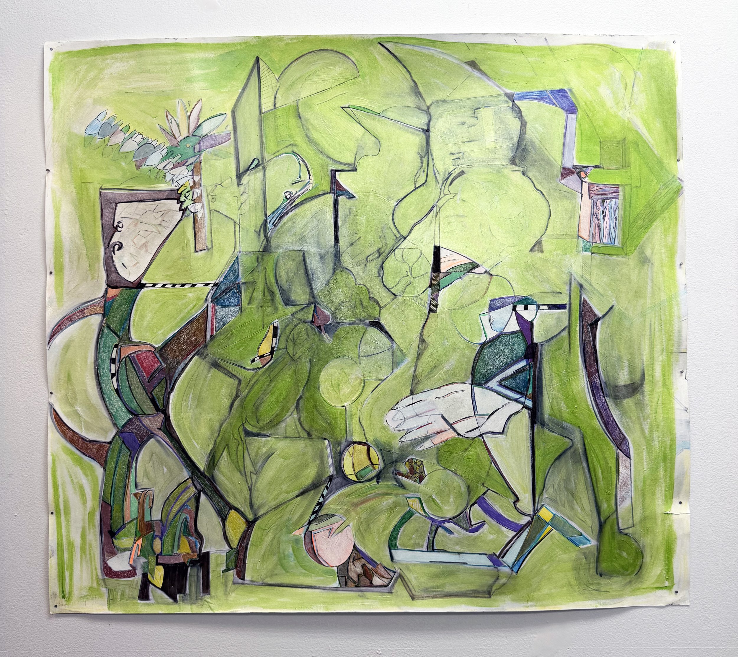 Quinn Yanku - Dudu dikenli, 2026 (34"x30")