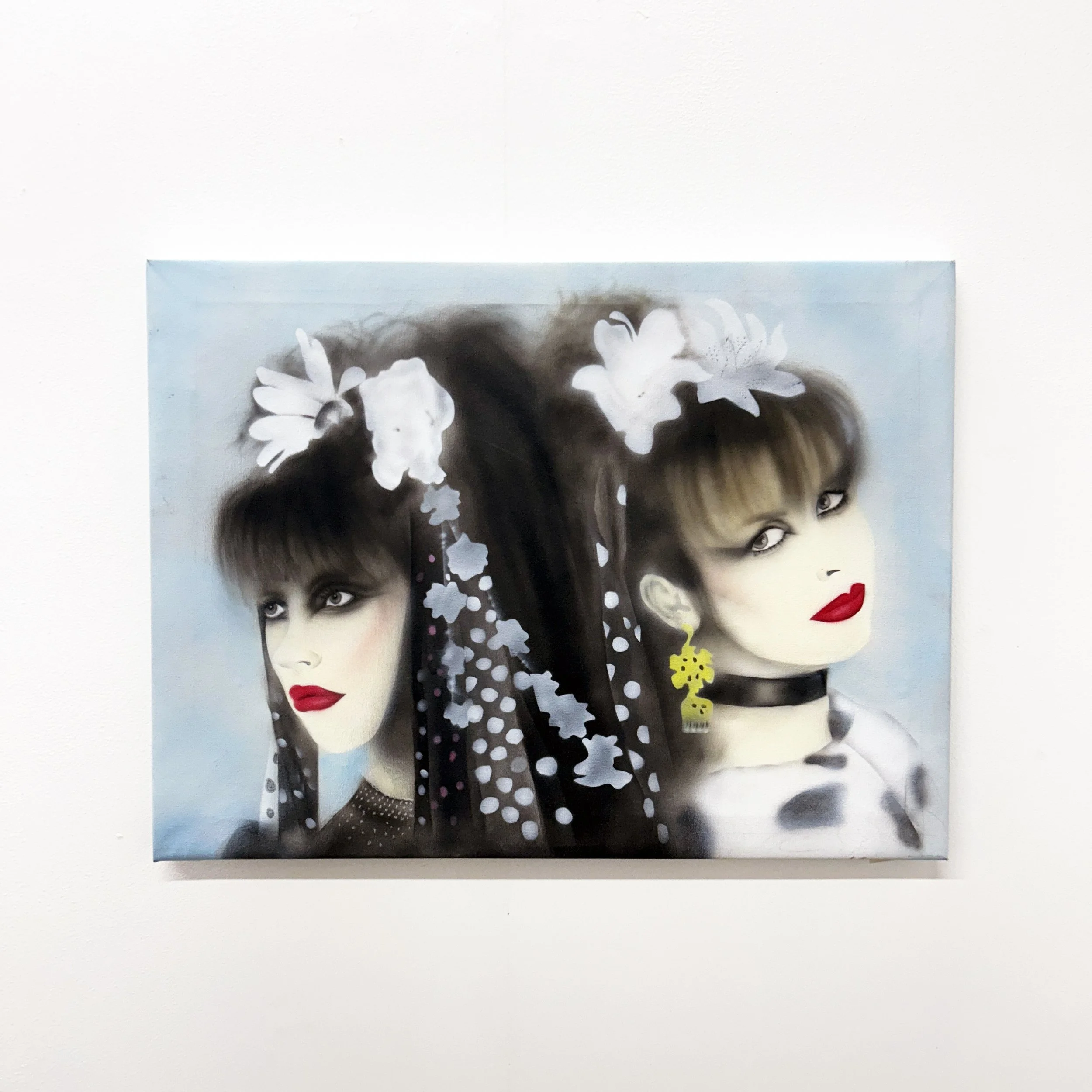 "Rose and Jill" - 2025 airbrush on canvas (27"x20")
