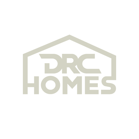 Logo of DRC Homes with a stylized house outline above the text.
