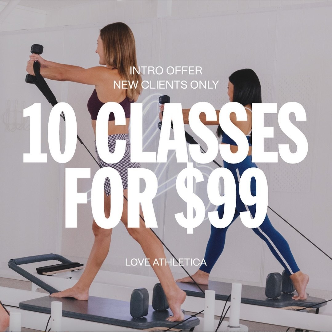 New to Love Athletica? 💙 

Join us for our new client special intro offer, 10 classes valid for 30 days from your first booking

What are you waiting for, come experience the LA magic 🌟