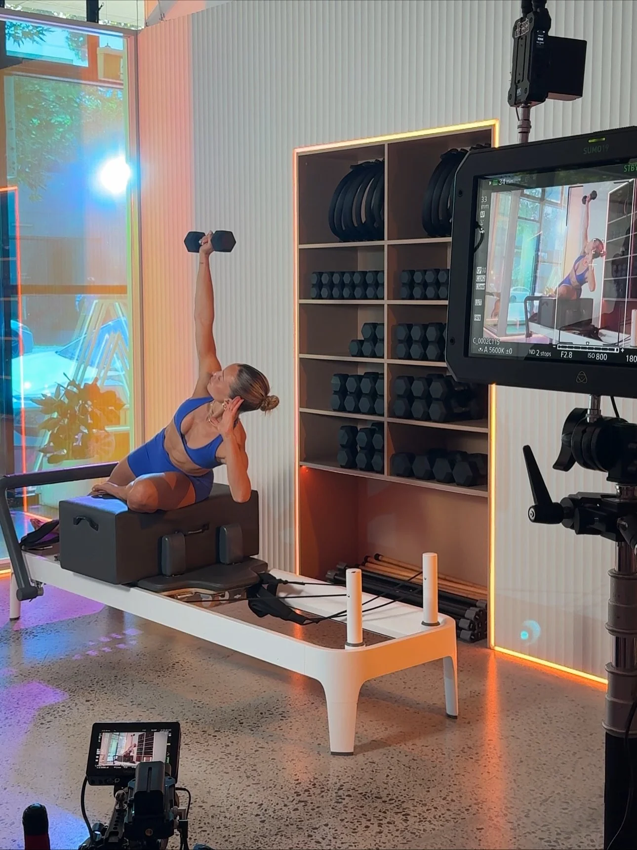 A BTS from today&rsquo;s reformer video shoot at our Hawthorn studio✌🏼🤭💕