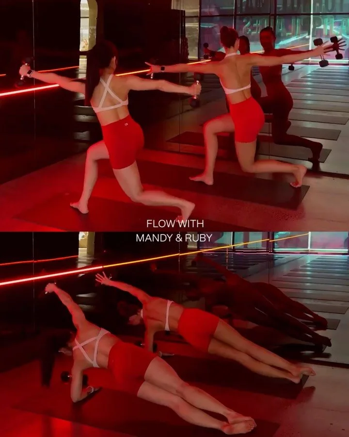 Flow with Ruby &amp; Mandy in the Hot Room ❤️&zwj;🔥❤️&zwj;🔥

Long levers and spicy rotations.