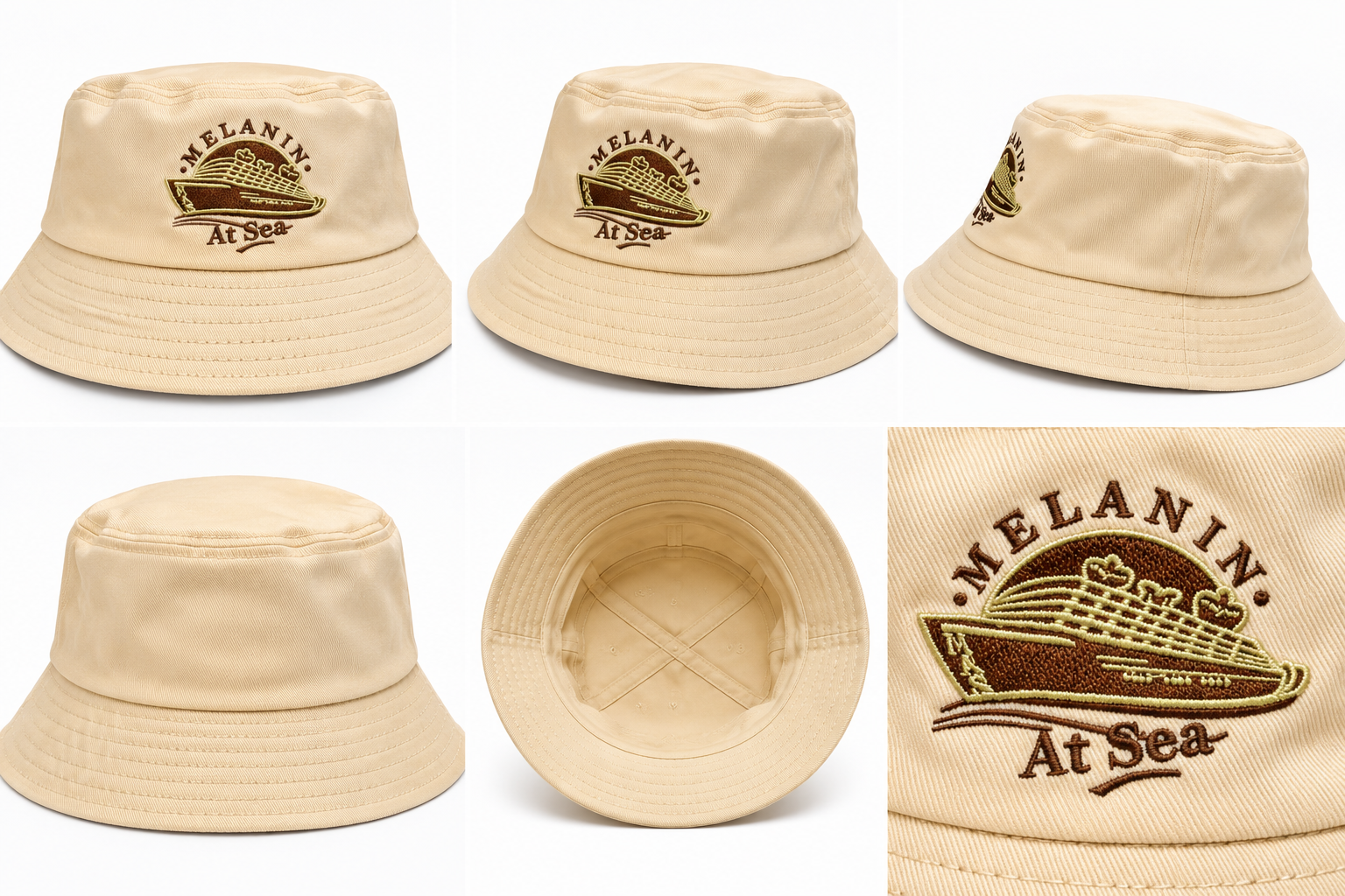 MAS Embroidered Bucket Hat (Khaki)
