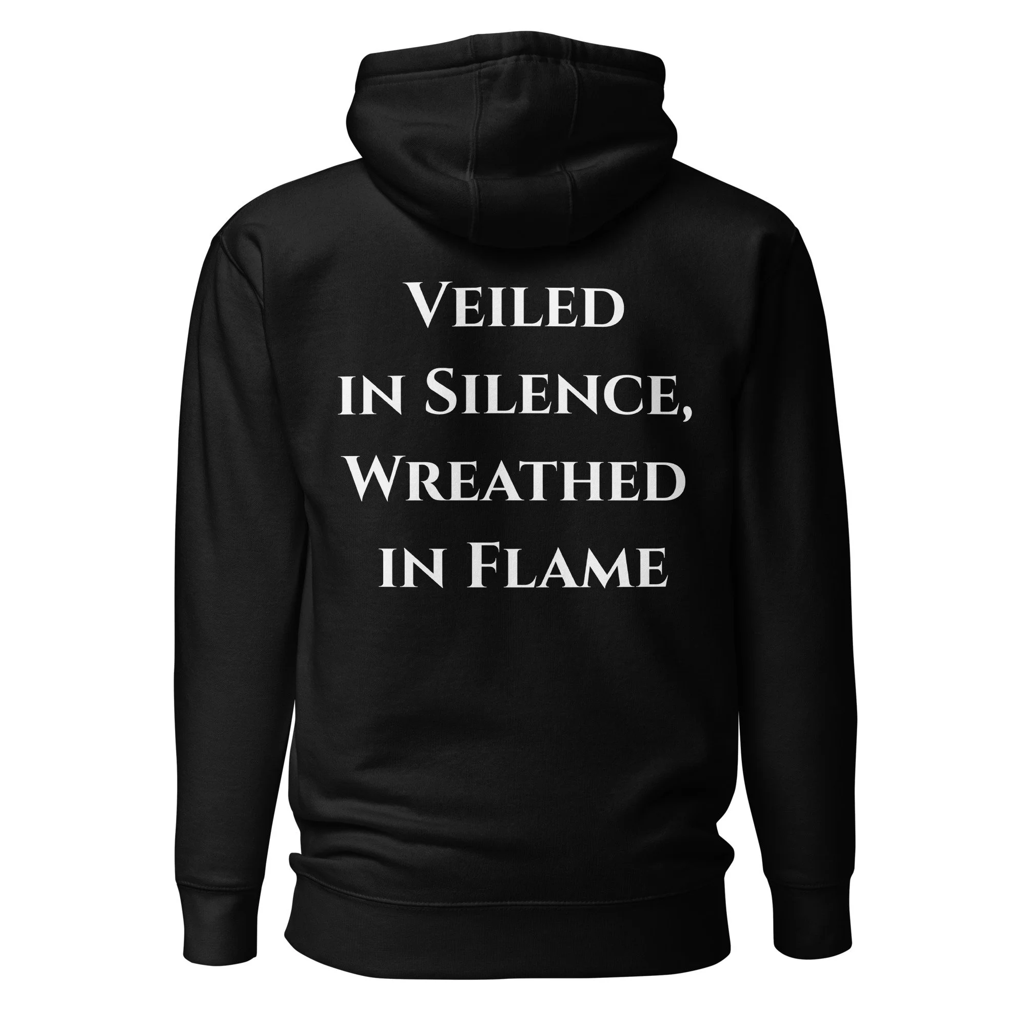 Veiled In Silence, Wreathed In Flame Unisex Fitted Hoodie