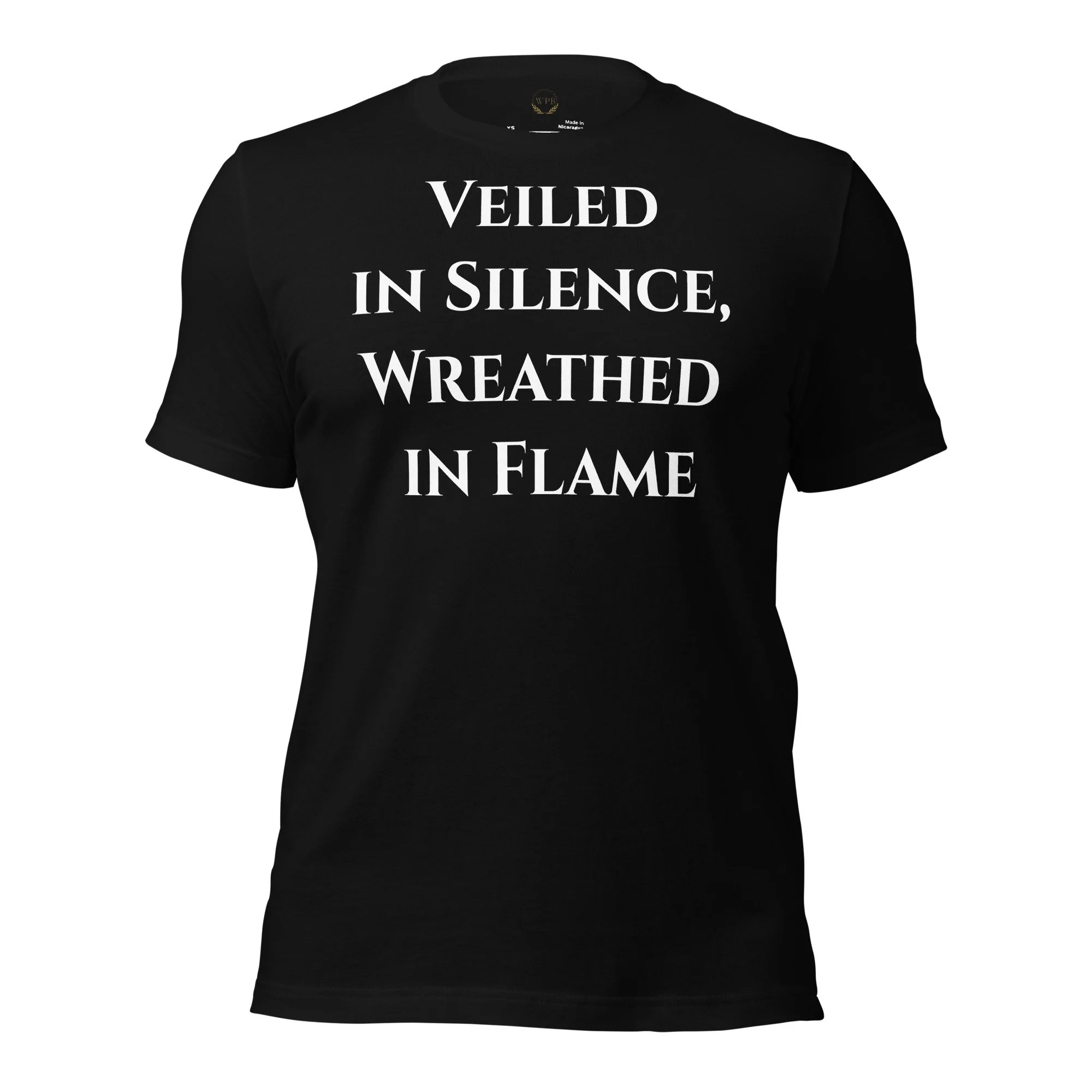 Veiled in Silence, Wreathed in Flame Graphic Unisex T-Shirt