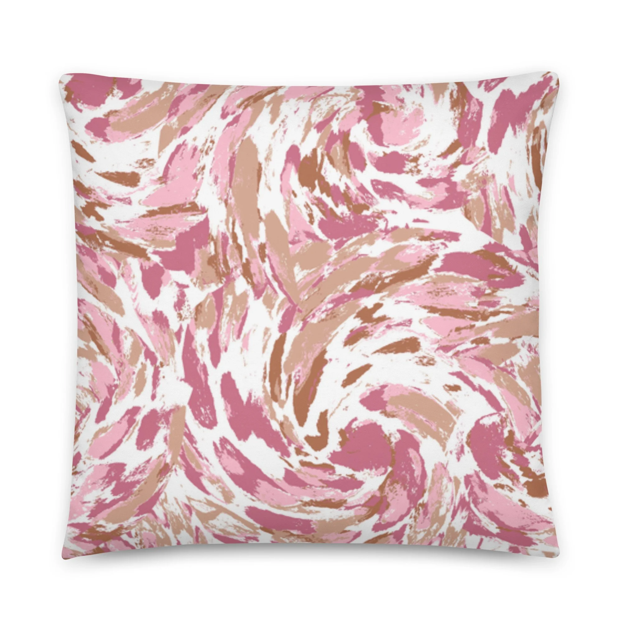 Reversible Pink Throw Pillow