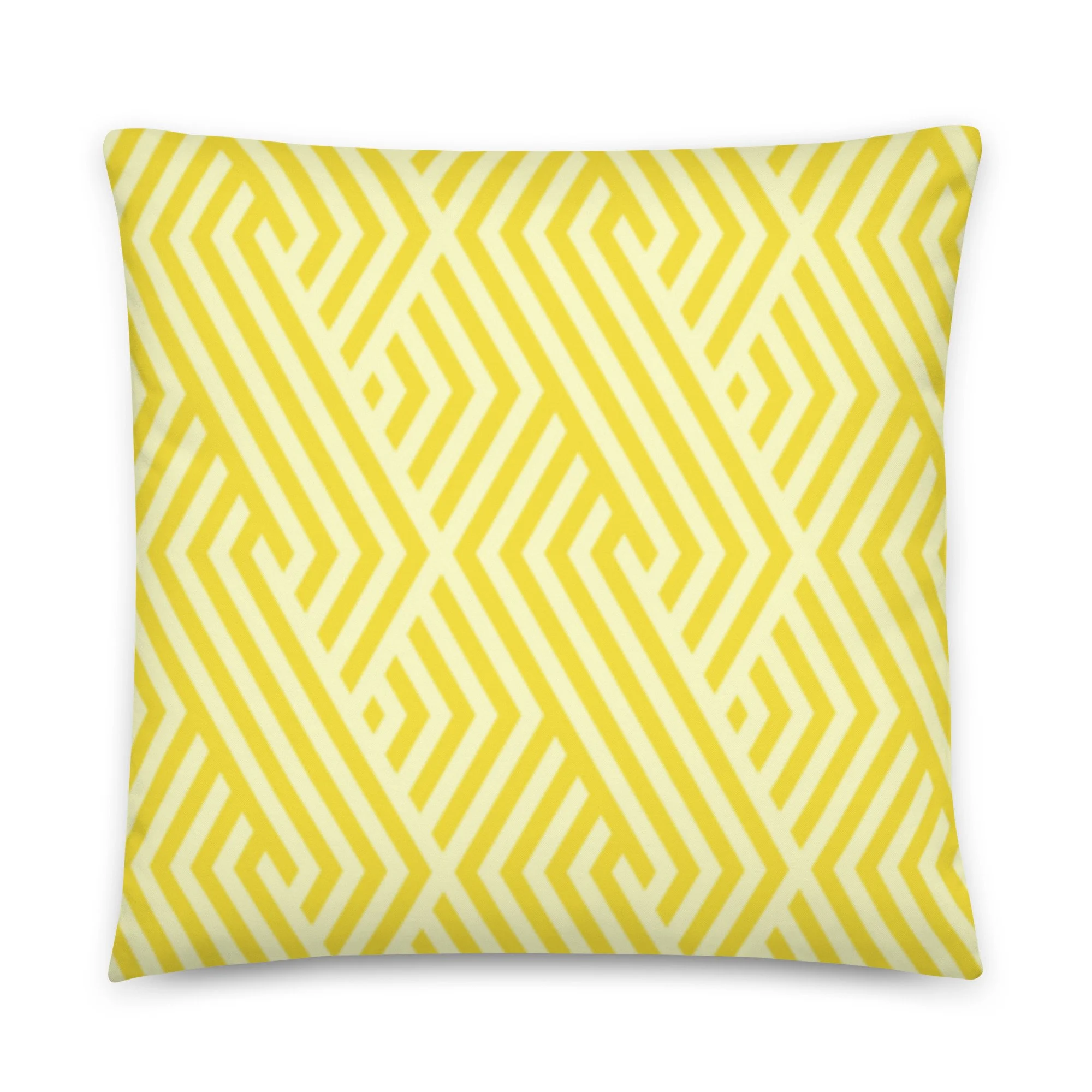 Reversible Yellow Throw Pillow