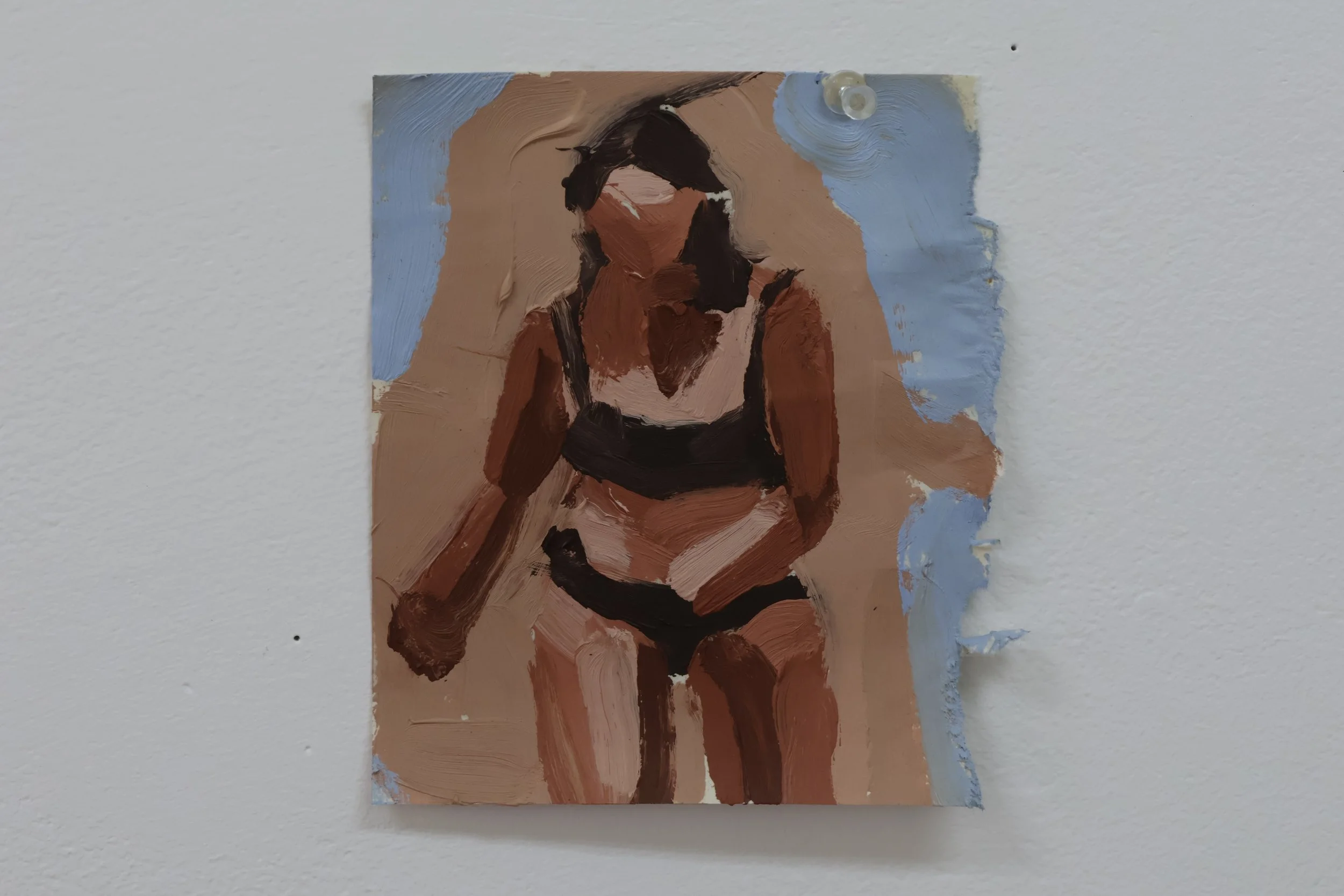 Moving in Space, oil on paper, 12.5 x 14.5cm