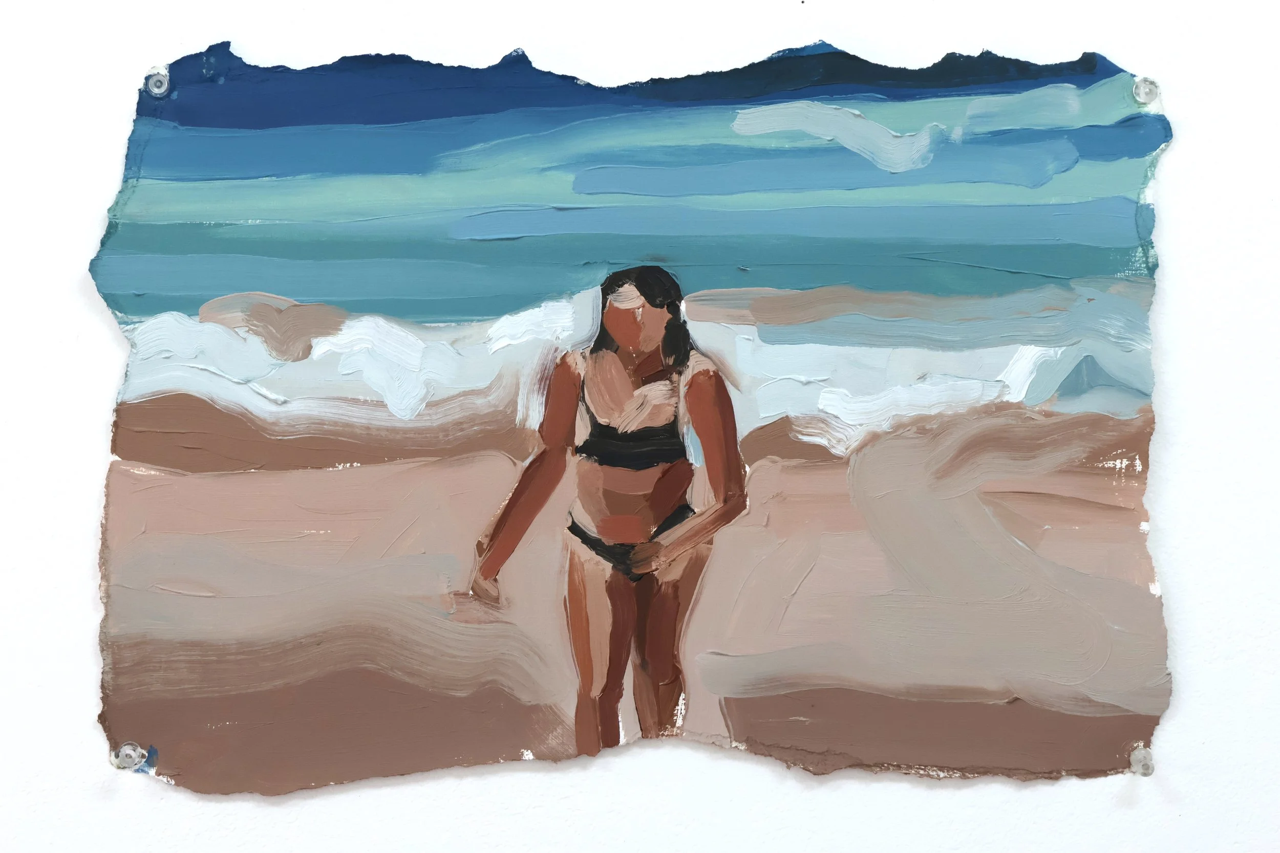 Moving forward, 2025, oil on paper, 30 x 42 cm