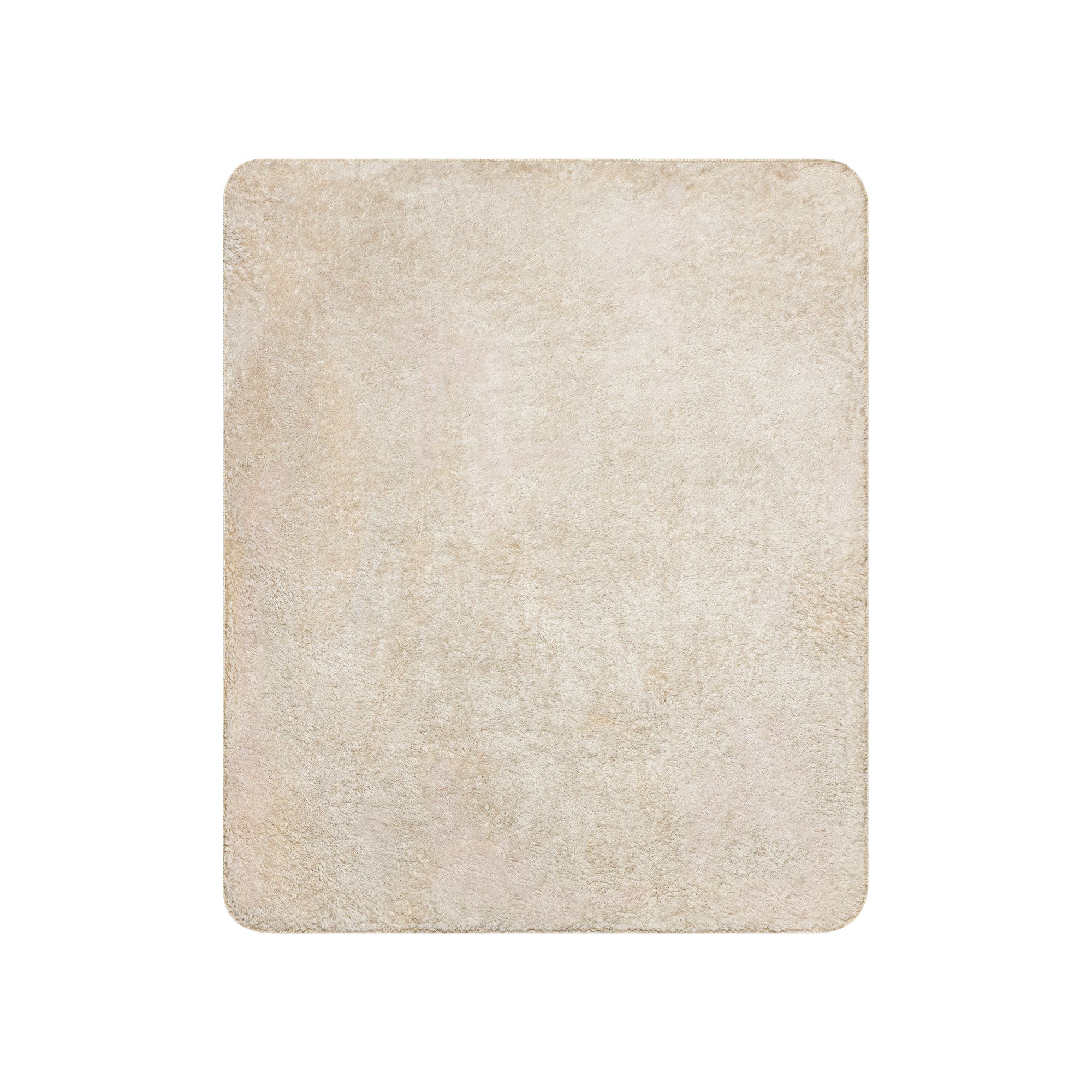 Obverse side of Stunning RED + CREAM Classic Color Combinations Sherpa Blanket in tan color.