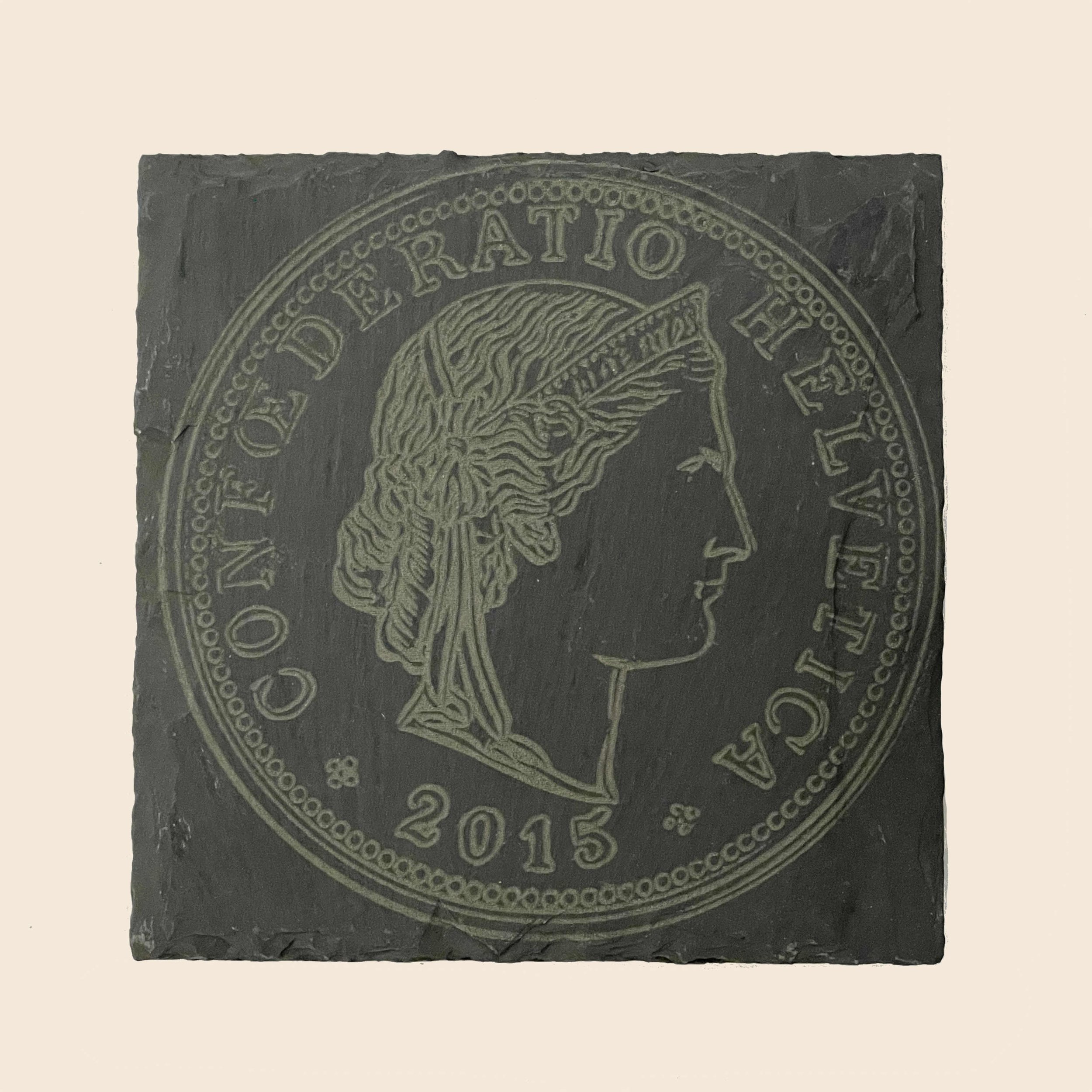 Slate Coaster Set - Coins