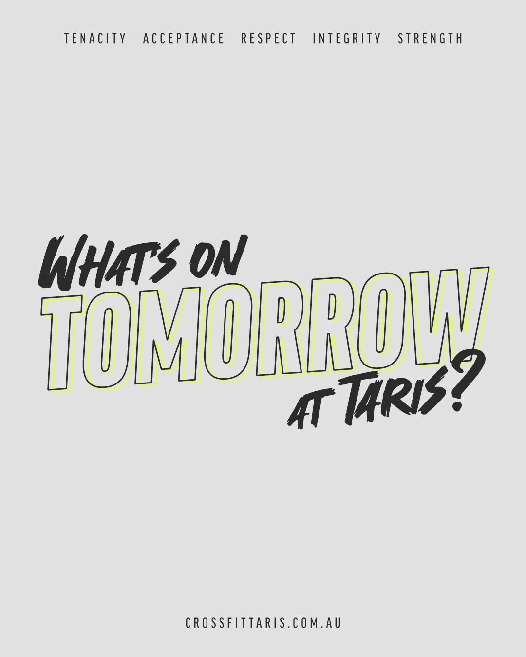 We've got a lifting focus this month at TARIS leading up to our in-house comp, so the structure of our days looks a little bit different for a hot minute.

📝 👩🏻&zwj;🏫 Coach's notes for tomorrow:

LIFTING: Yes, everything is in a squat. Sets wave 