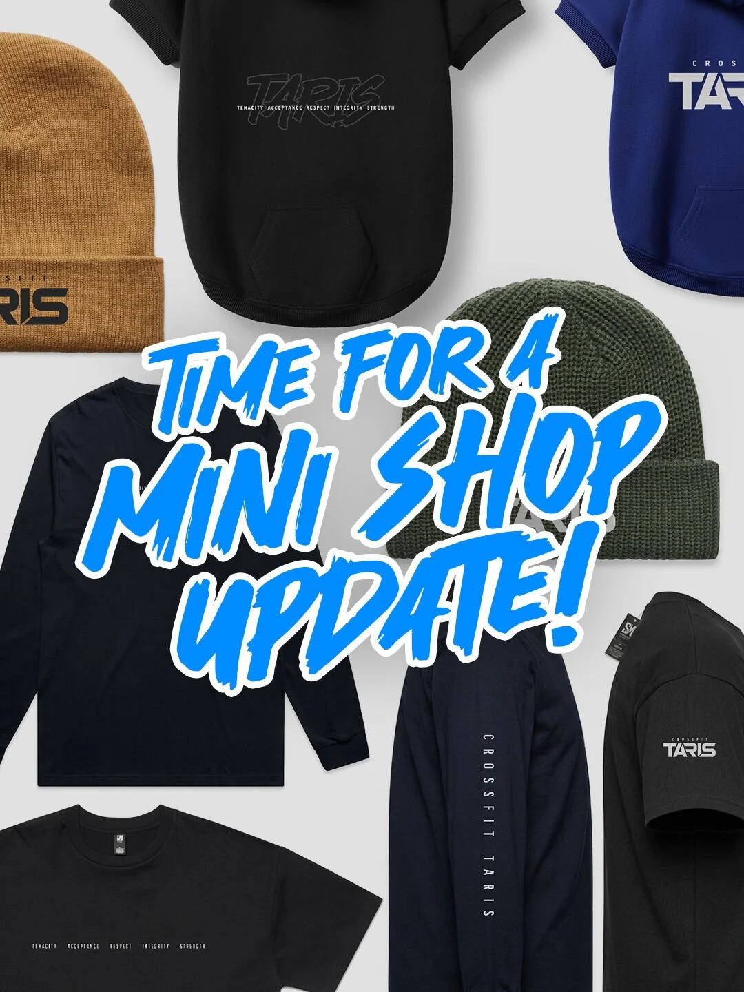When we saw these... we knew we had to add them to our collection. 🐶

This mini update's added...

💙 Pet jumpers with our logo AND the 'Brushstroke' reprint design
💙 Cable knit beanies
💙 Cuff beanies
💙 TARIS 'Values' tees in men's, ladies and ov