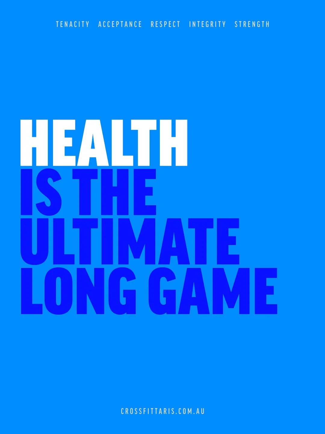 The hill we'll die on? Your health is the ultimate long game.

- - - - - - - - -

Memberships, passes and 5-day free trials are all available from our website at crossfittaris.com.au/join [LINK IN BIO] or head to crossfittaris.com.au/membership for m