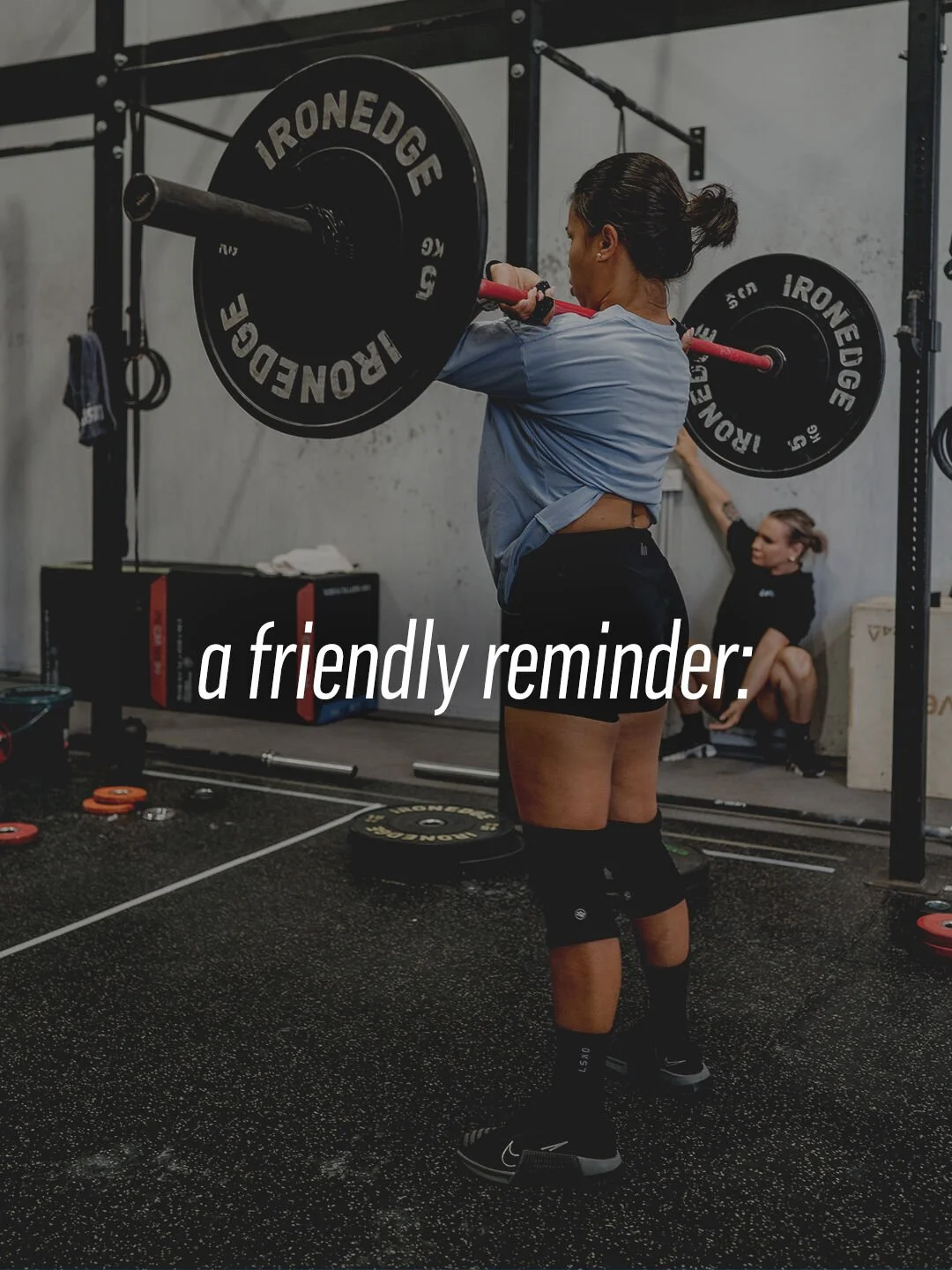 A friendly reminder: 

You are stronger than you were a year ago. 

Every workout is a reminder that your body is capable of more than you think.

Be grateful for what your body can do today.

Message received? Good. 🤜🏼

- - - - - - - - -

📸 @hsj.