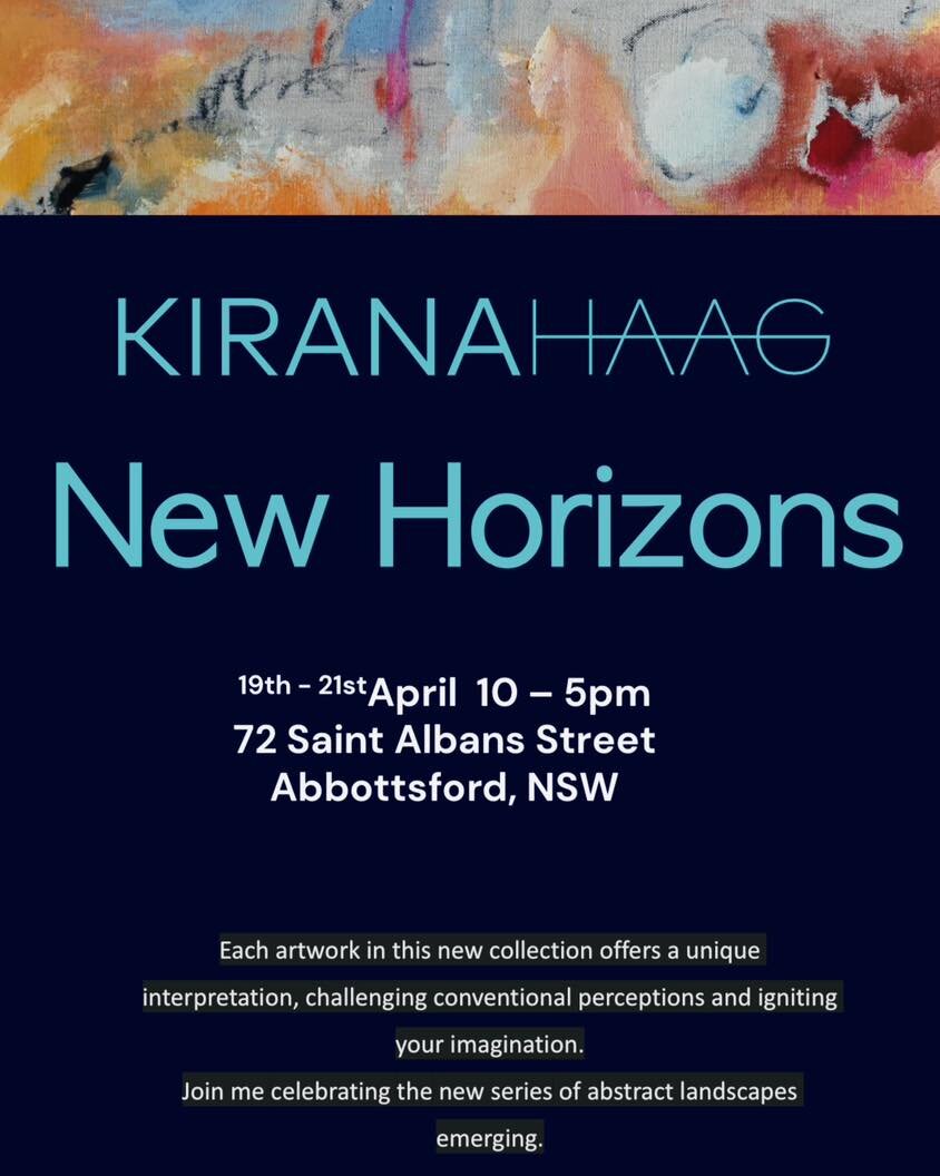 You are invited to celebrate and enjoy the new direction my artworks are taking me - New Horizons. 

It is with great excitement to offer you this small preview of my upcoming exhibition later in the year. This is an open invitation, all are welcome 