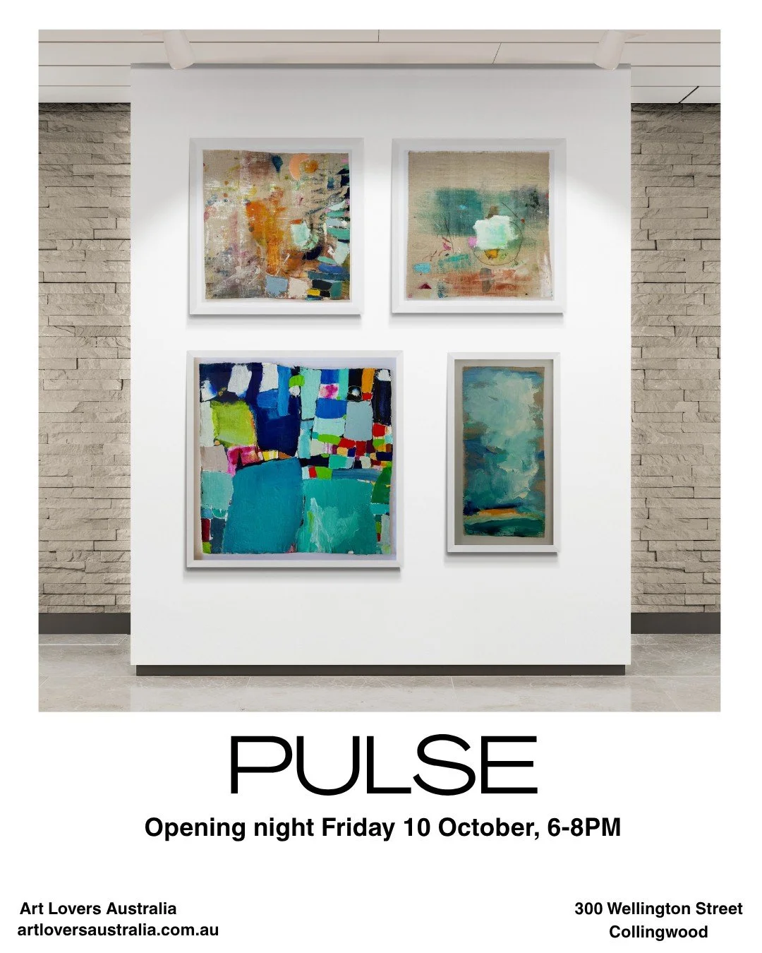 The Pulse exhibition opens tomorrow night at @artloversaustralia Gallery in Melbourne.

I&rsquo;m delighted to have four of my works included in this beautiful show &mdash; Circus, Moon Rising Over the Bay, In the Contemporary Garden Tea House, and S