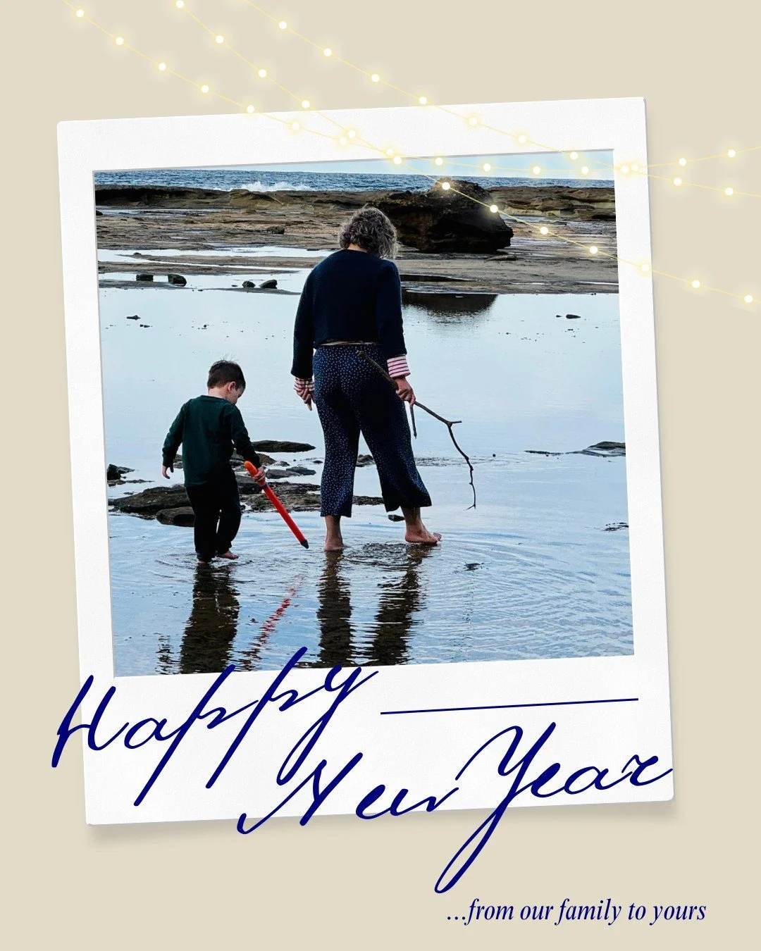 Happy New Year
from our family to yours.

There is something about walking into a new year quietly.
Bare feet in familiar places.
Small hands beside ours.
No rush. No grand declarations. Just presence.

As the year turns, I&rsquo;m holding sp