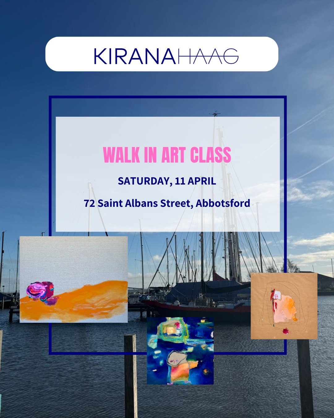 Sometimes the best way to begin is simply to arrive.

The walk-in art class is a space to explore colour, marks, and feeling without needing a plan or prior experience. You can come as you are, work quietly, ask questions, or simply see where the p