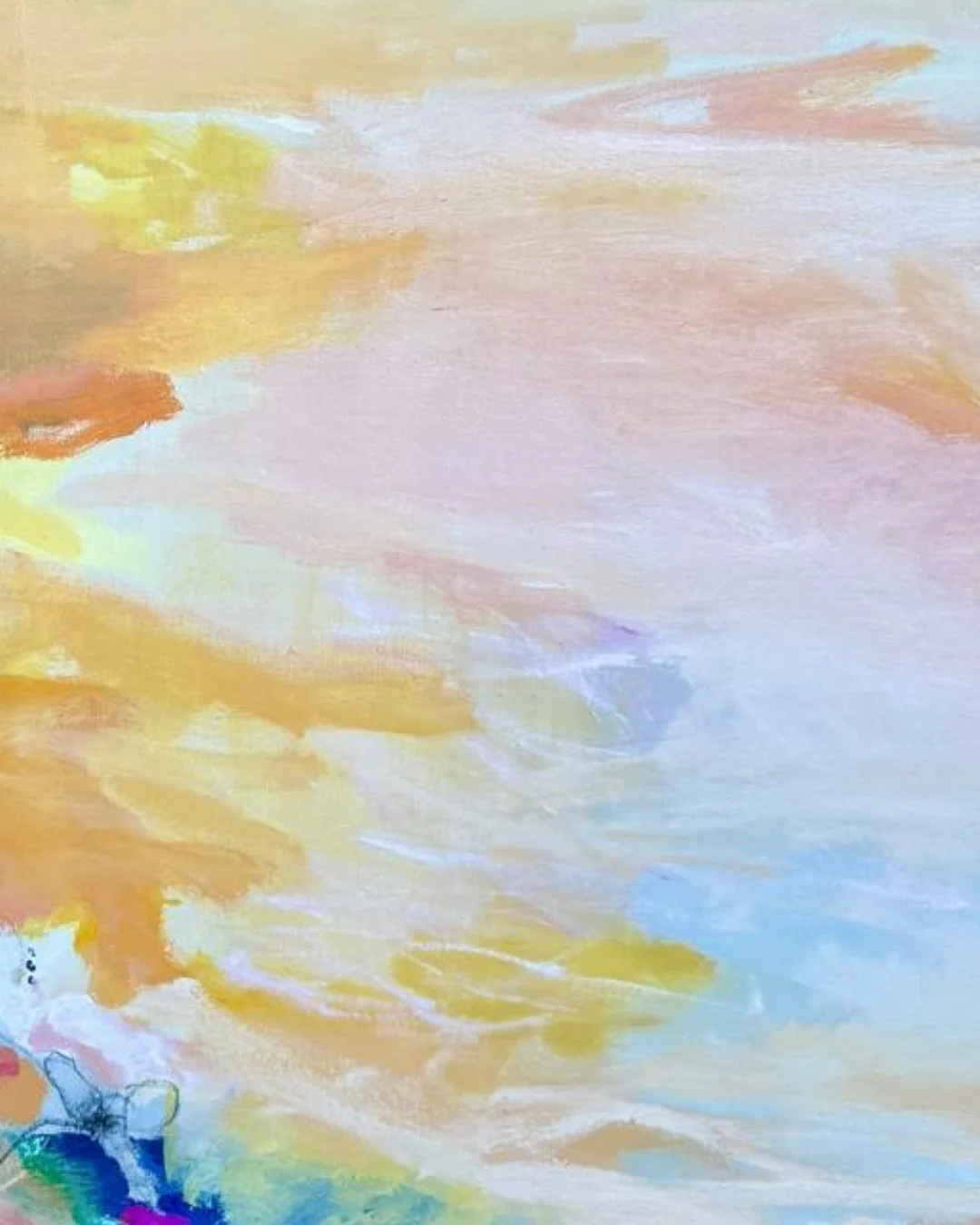 A small glimpse&hellip;

just a hint of what is to come.

These early layers always feel like a quiet beginning &mdash;
where colour starts to find its place,
and something begins to form, even if I don&rsquo;t yet know what it will become.

