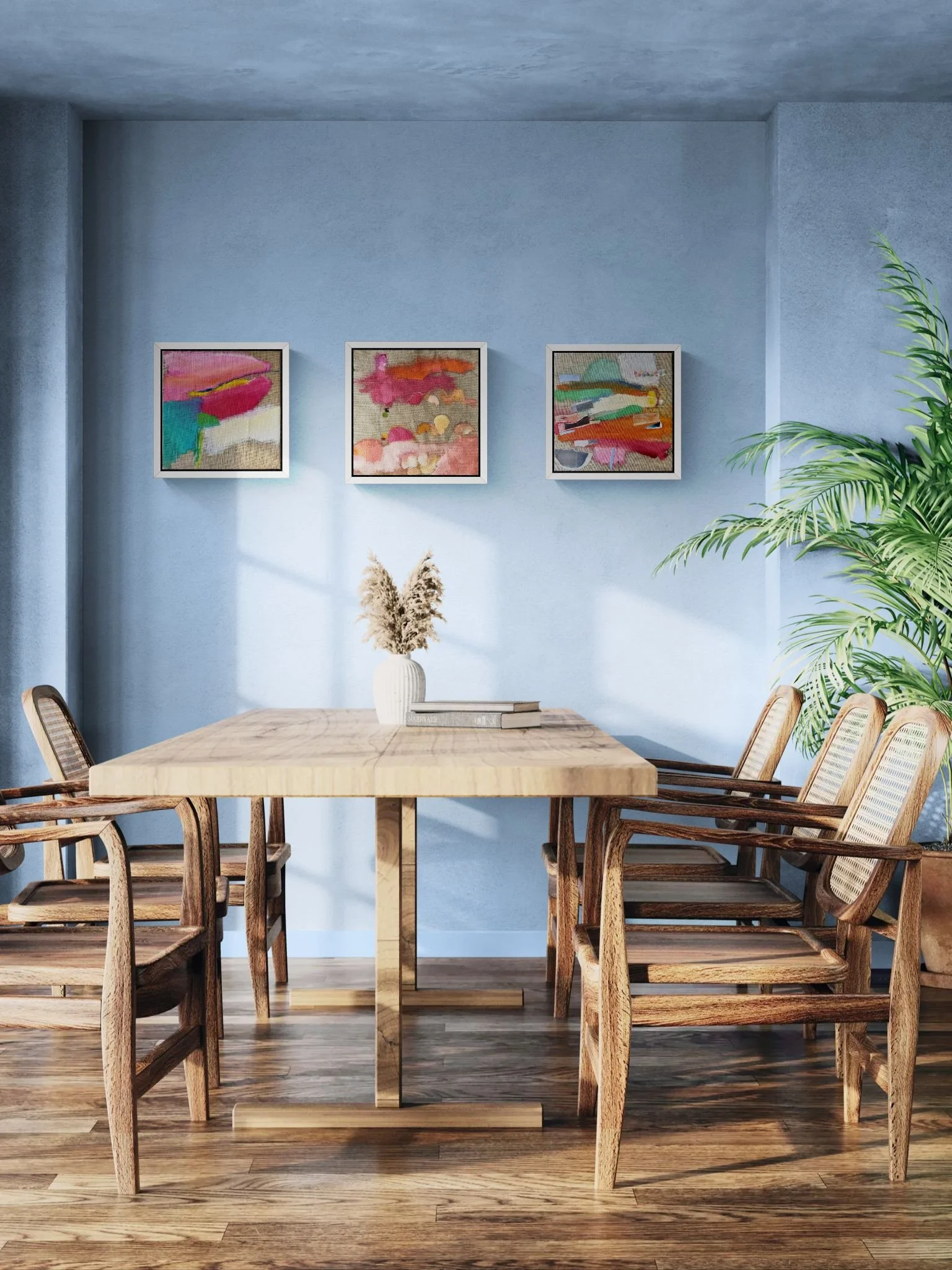 Three paintings in situ.jpeg