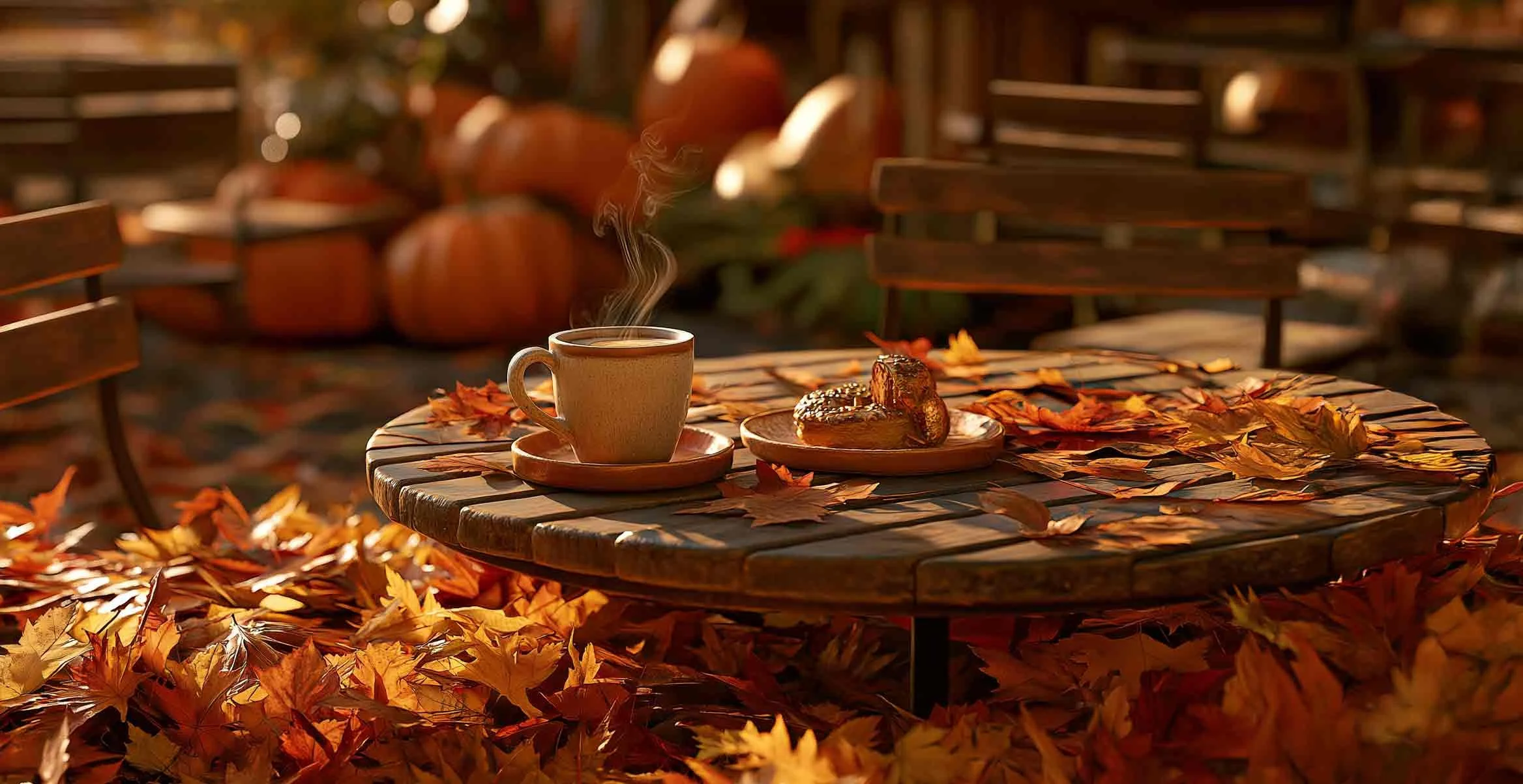 Autumn outdoors on the patio