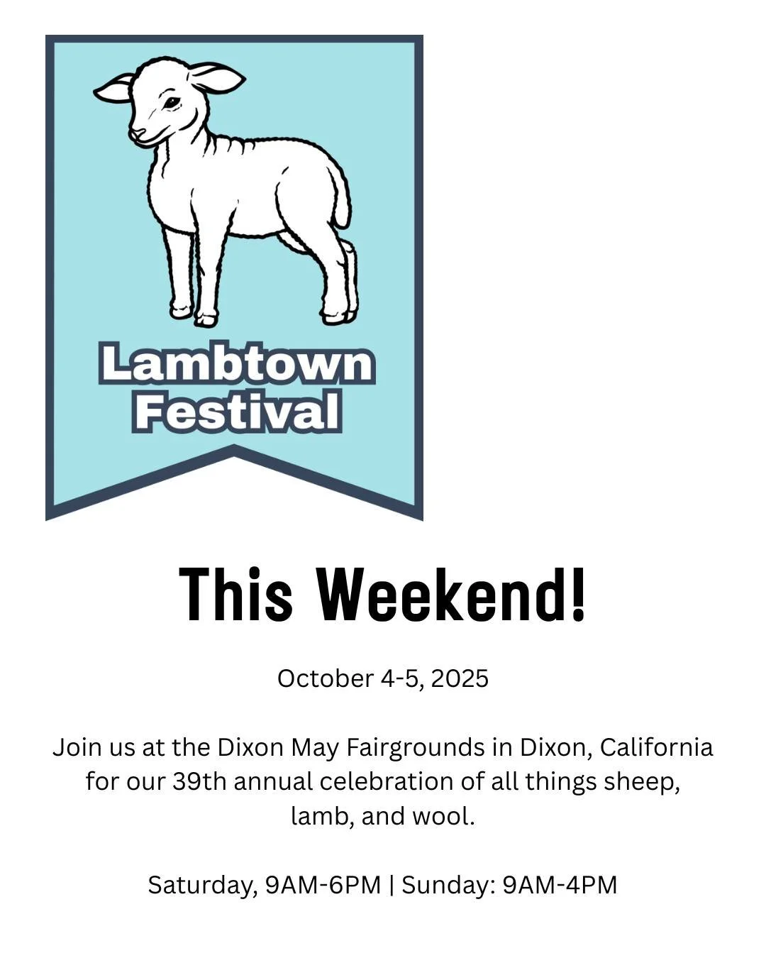 My friend Lois and I are going to be at Lambtown Festival this weekend! The Bellwether Wool Company booth will be located in the Vendor Barn, and that's where I'll be. I'm bringing the Majestic Ghost E-Spinner with me in case anyone wants to check it