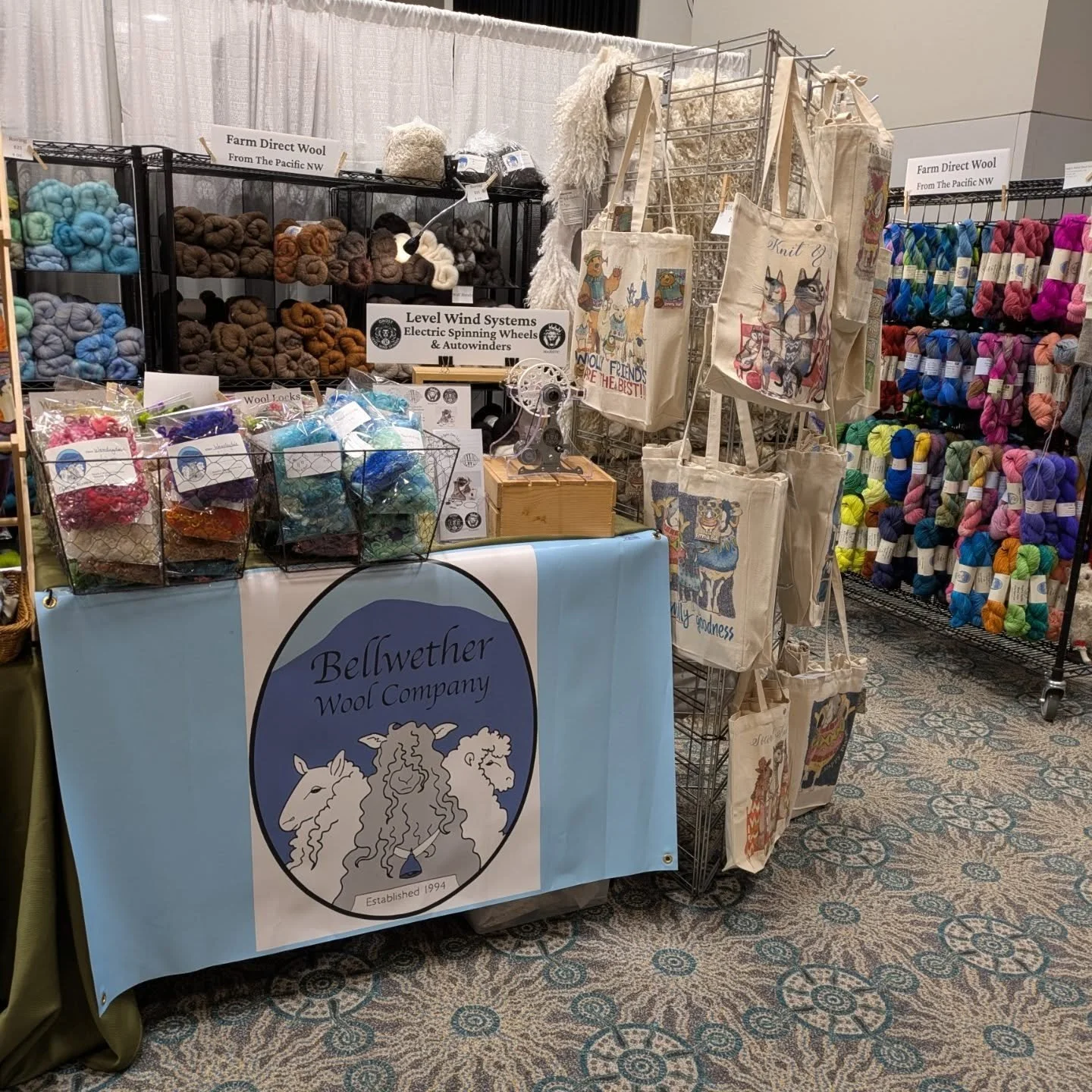 I'm at Red Alder Fiber Arts Festival with Bellwether Wool! The marketplace is open today to Sunday, and is free to the public. Come see us! Location: Hotel Murano, Tacoma Washington