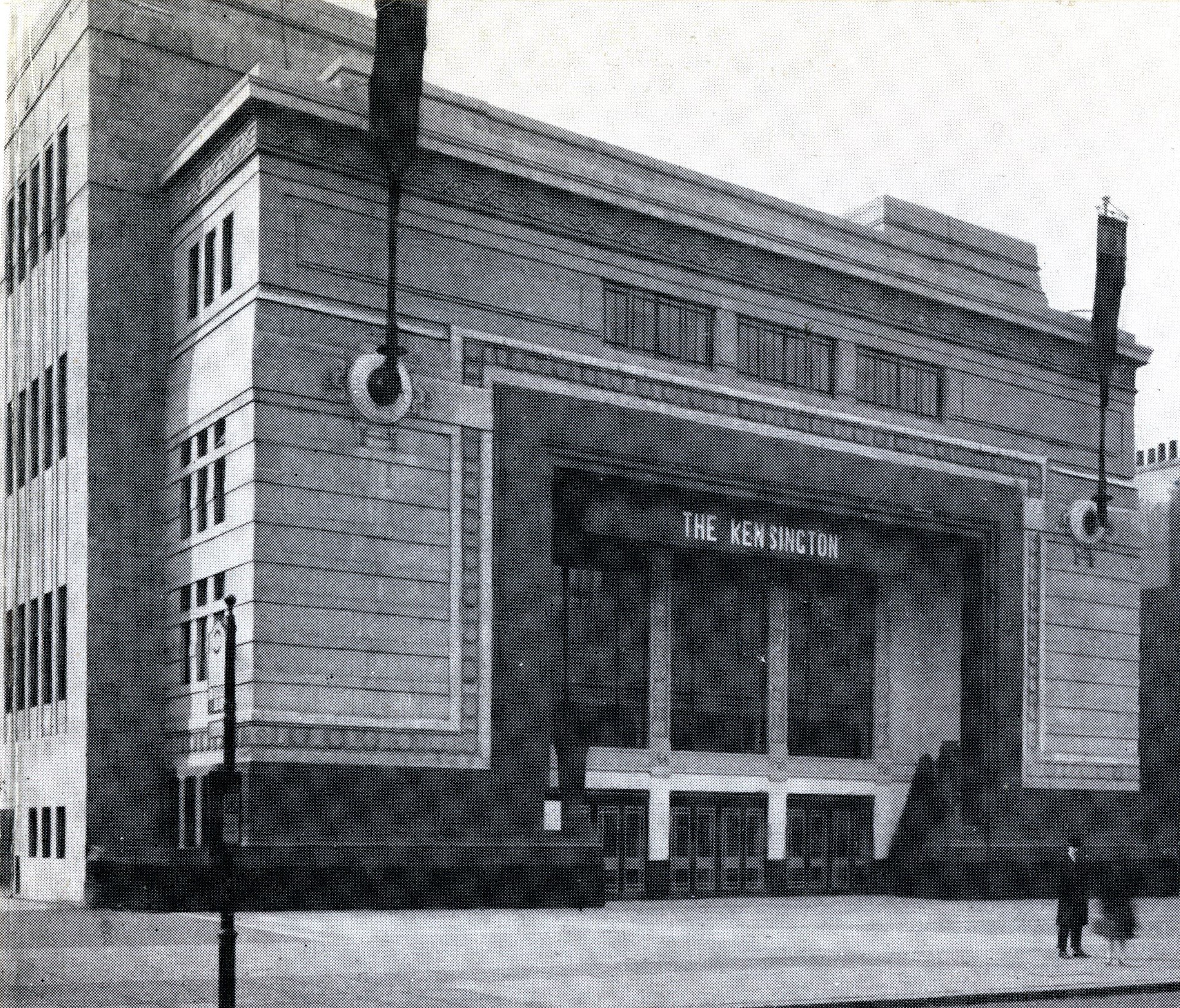 Historic photograph of The Kensington cinema, later the Odeon, now restored as Holland Park Gate, Kensington High Street, London