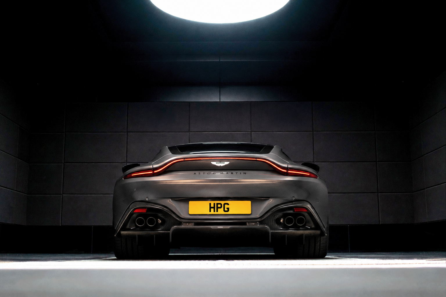 Aston Martin in The Vault, the automated smart parking system at Holland Park Gate, Kensington, London