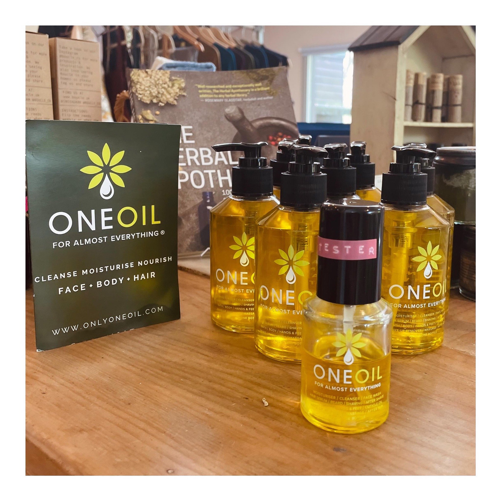 New delivery of @one__oil. We are solely stocking the larger bottles, because you will end up using it for EVERYTHING.  Made by Hannah in small batches, this oil is light, nourishing + smells delicious #oneoil #naturalskincare #madeinsomerset #faceoi
