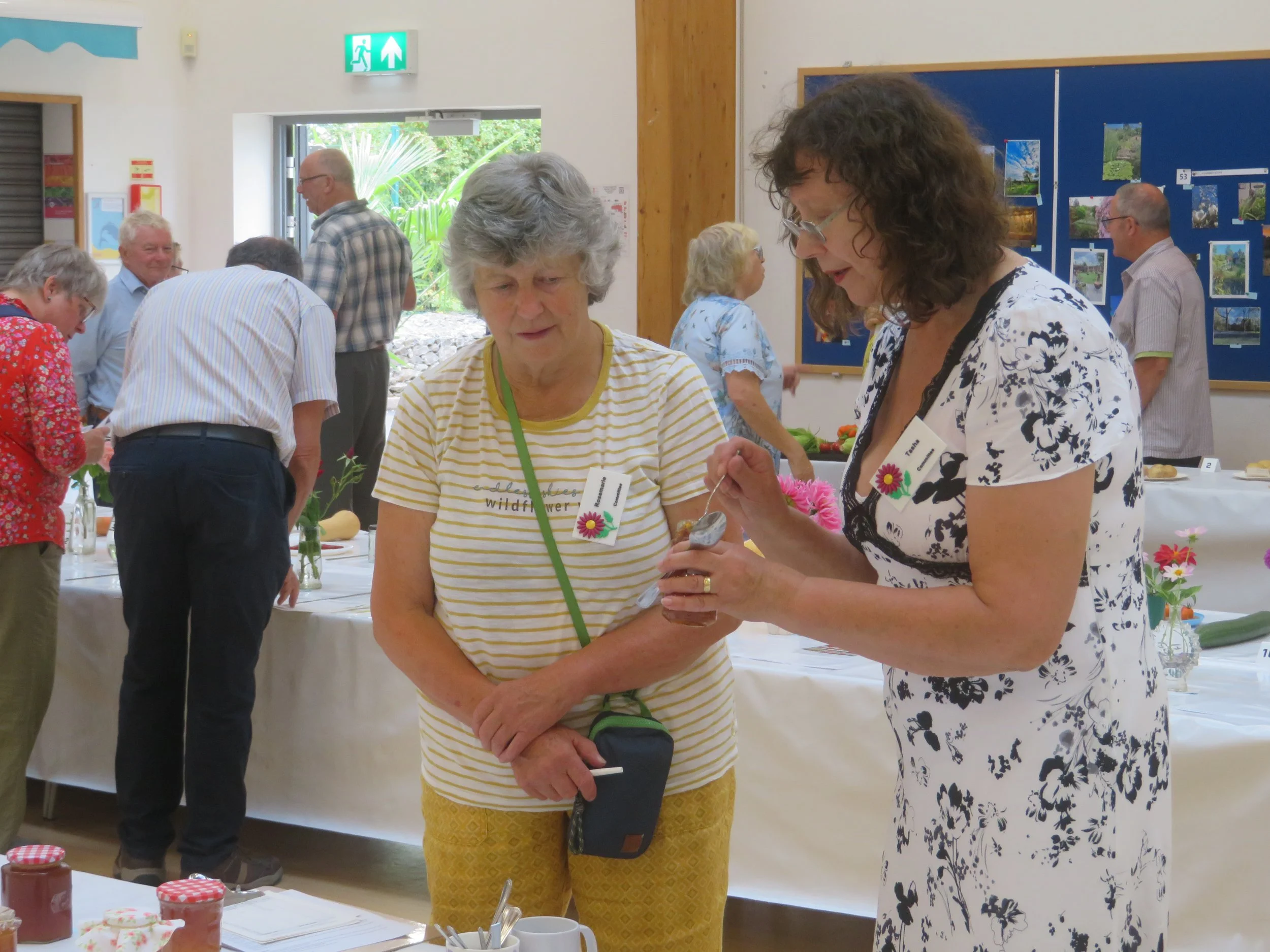 Tasha Purdy judging jam with chaperone Rosemarie.JPG