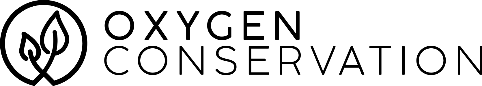 Oxygen Conservation logo with a stylized leaf and flame design.