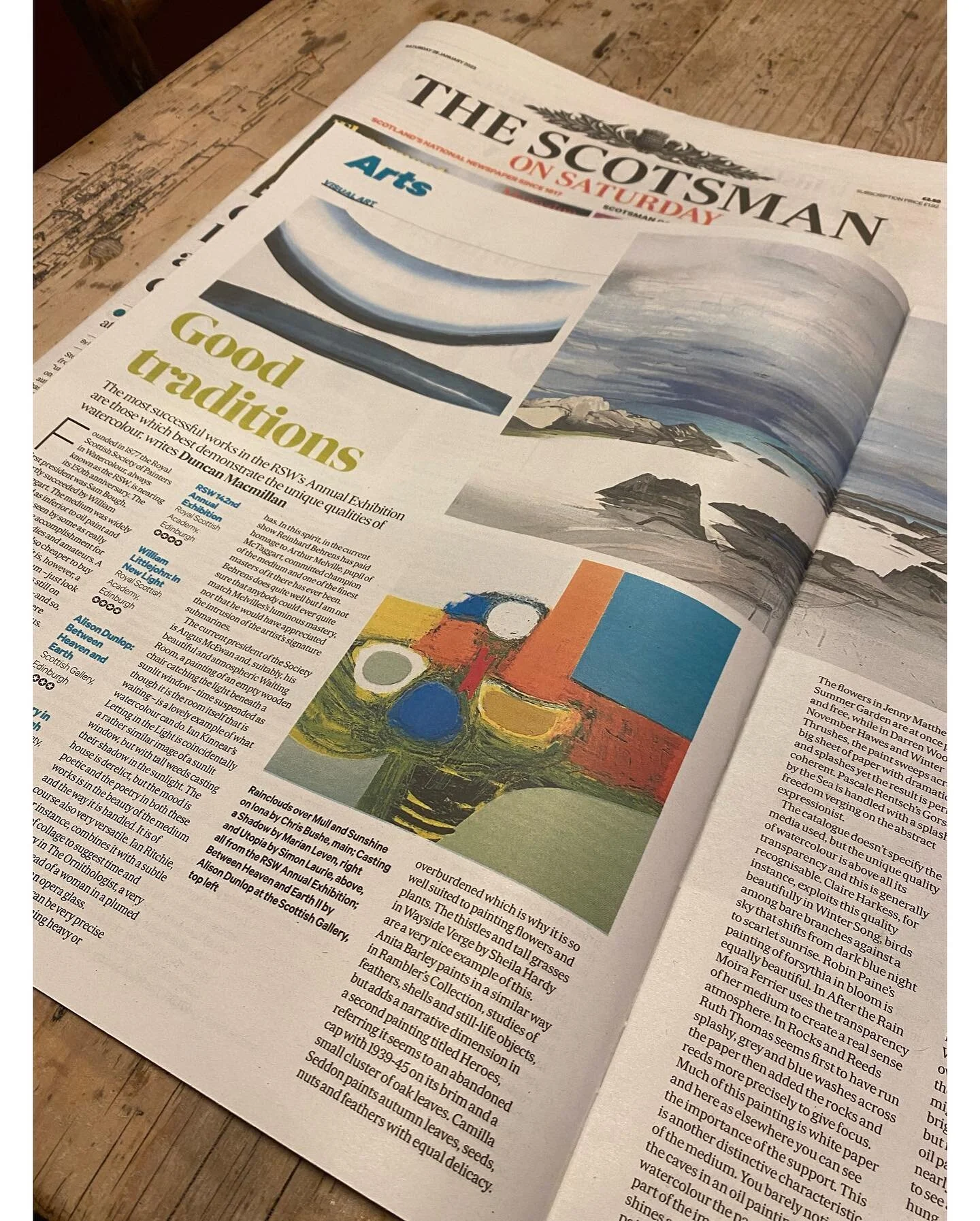Good to be part of this show at Royal Scottish Academy, a four star review from Duncan MacMillan in today&rsquo;s Scotsman.  Over 300 works from 150 artists.  Until 16 February at Royal Scottish Academy, Edinburgh
.
.
.
#exhibiting #exhibitingartist 