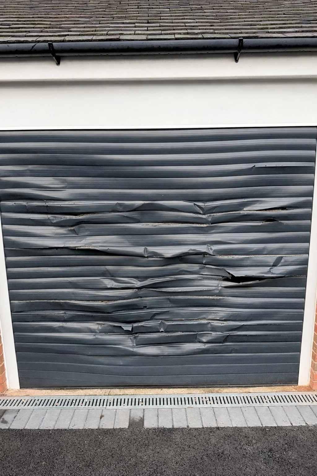 broken roller shutter garage door