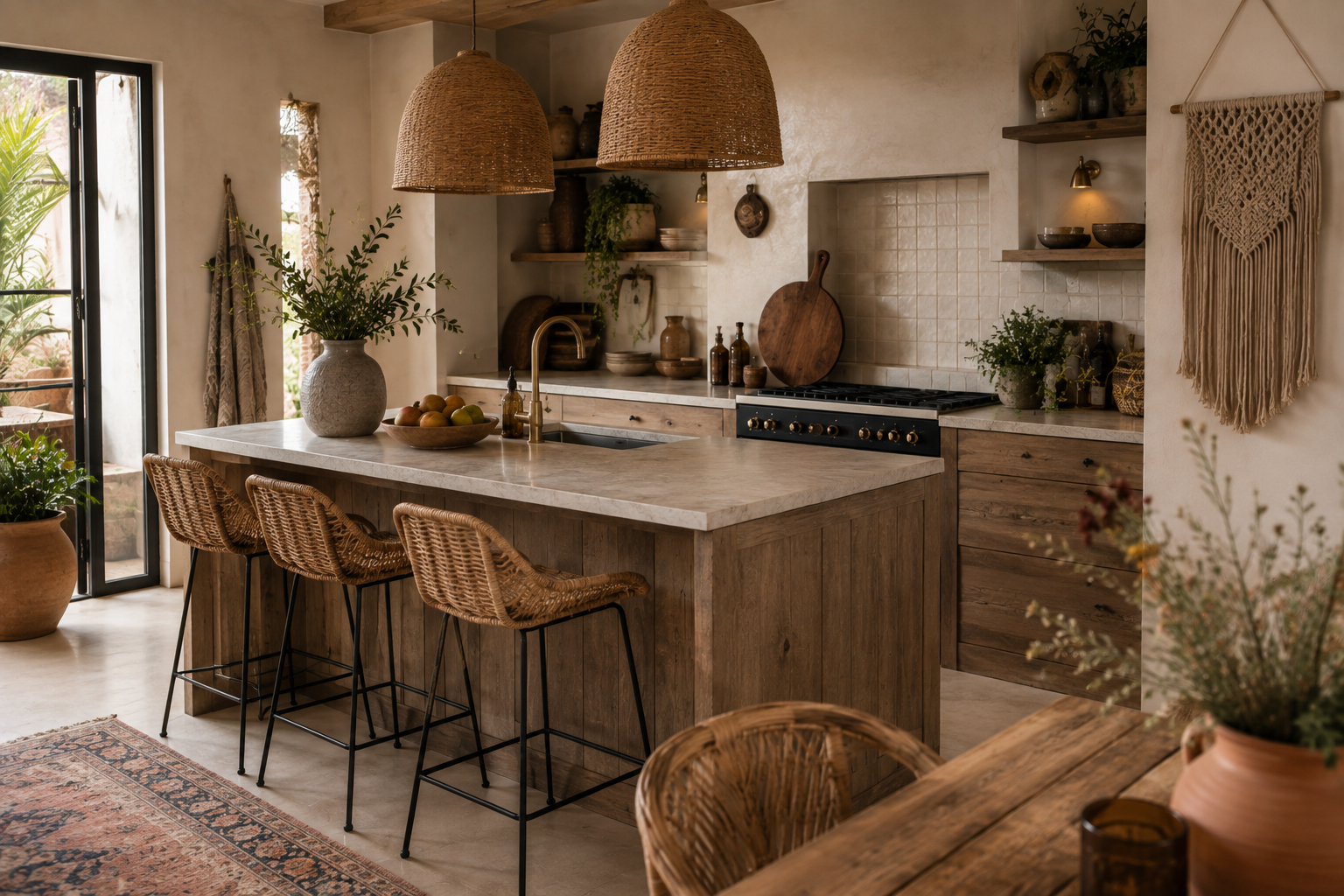 Landelijke keuken met kookeiland: warm, gezellig én helemaal van nu