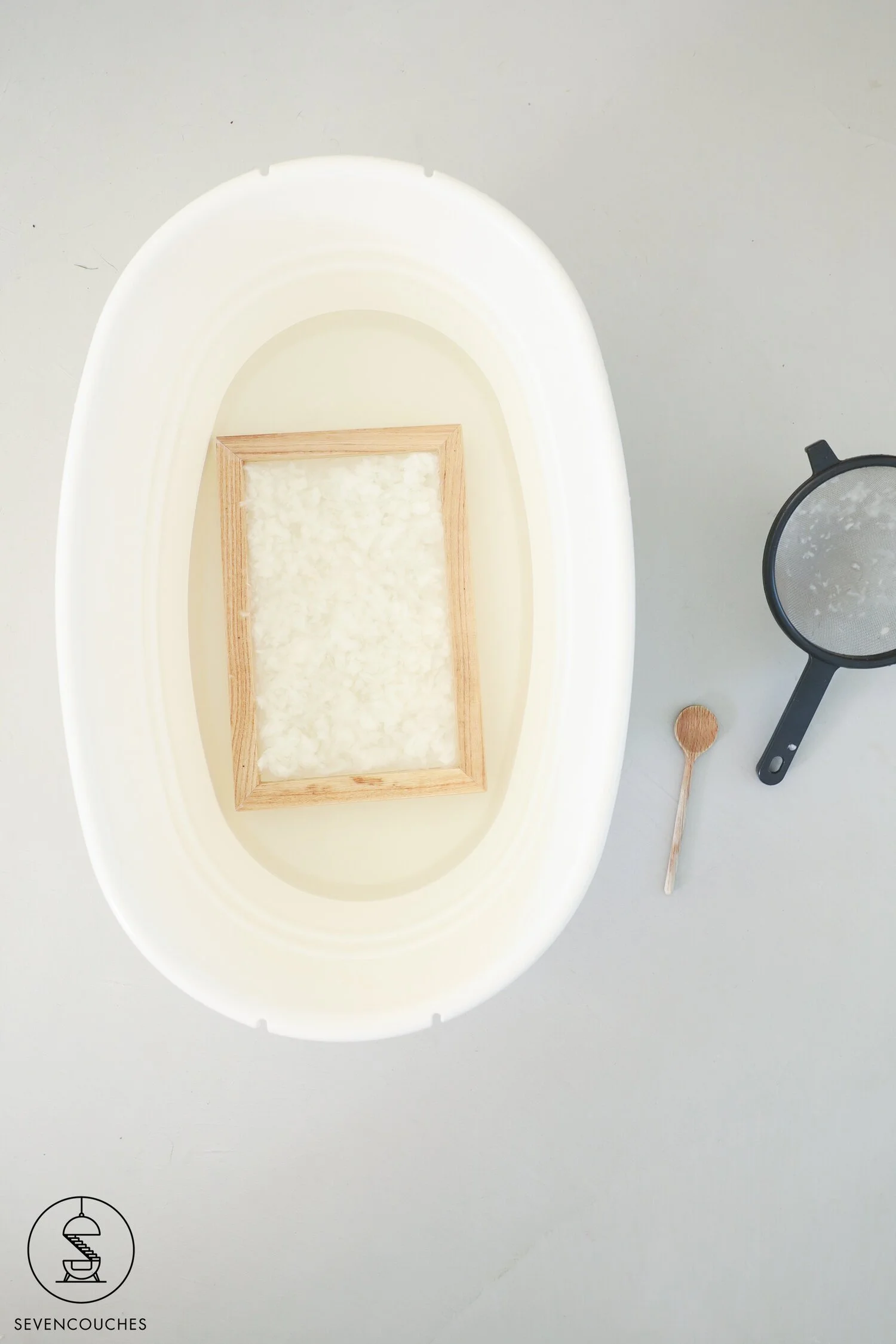 Raster vullen met papier pulp vullen