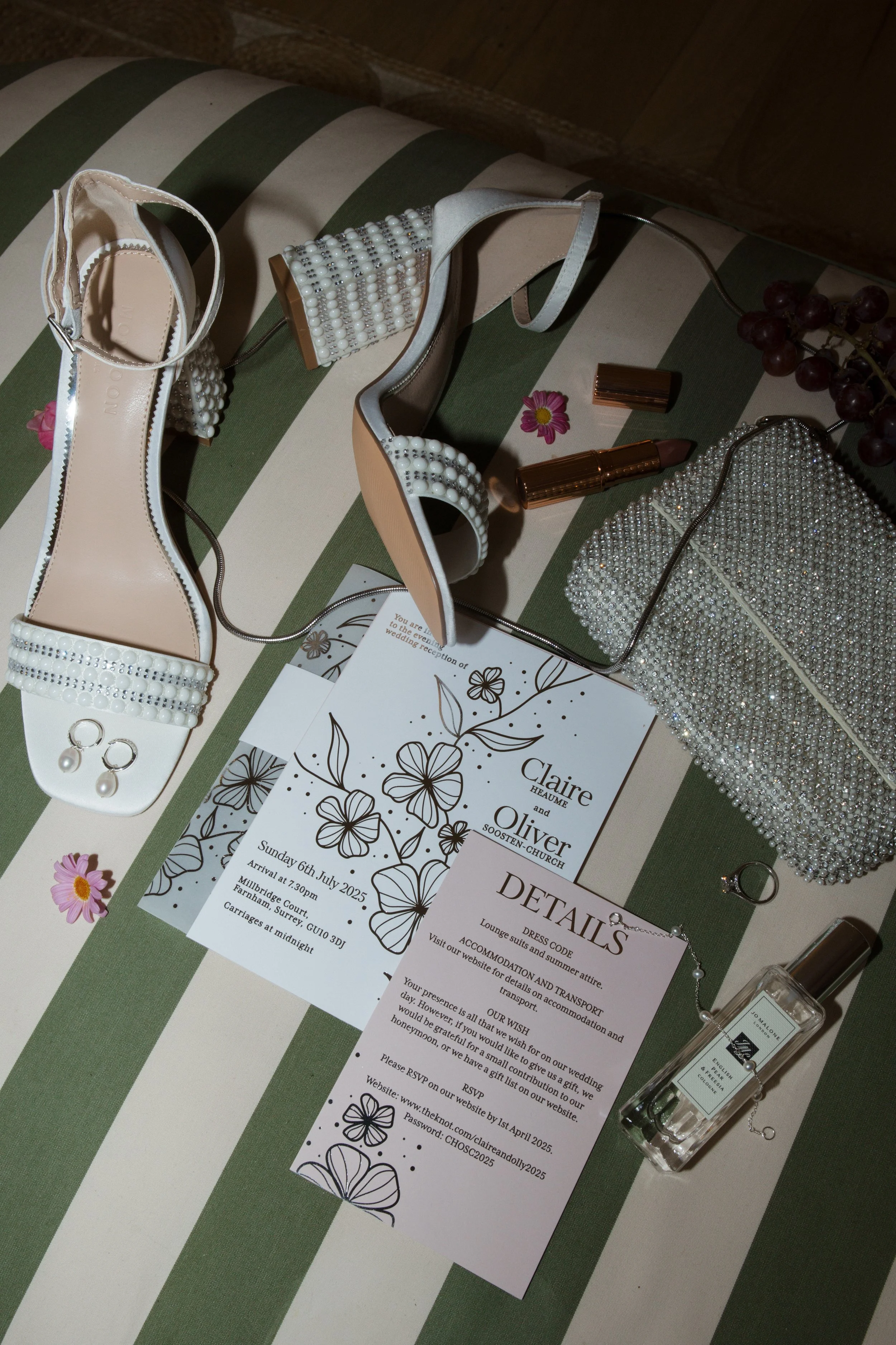 Stationary Details for millbridge court wedding