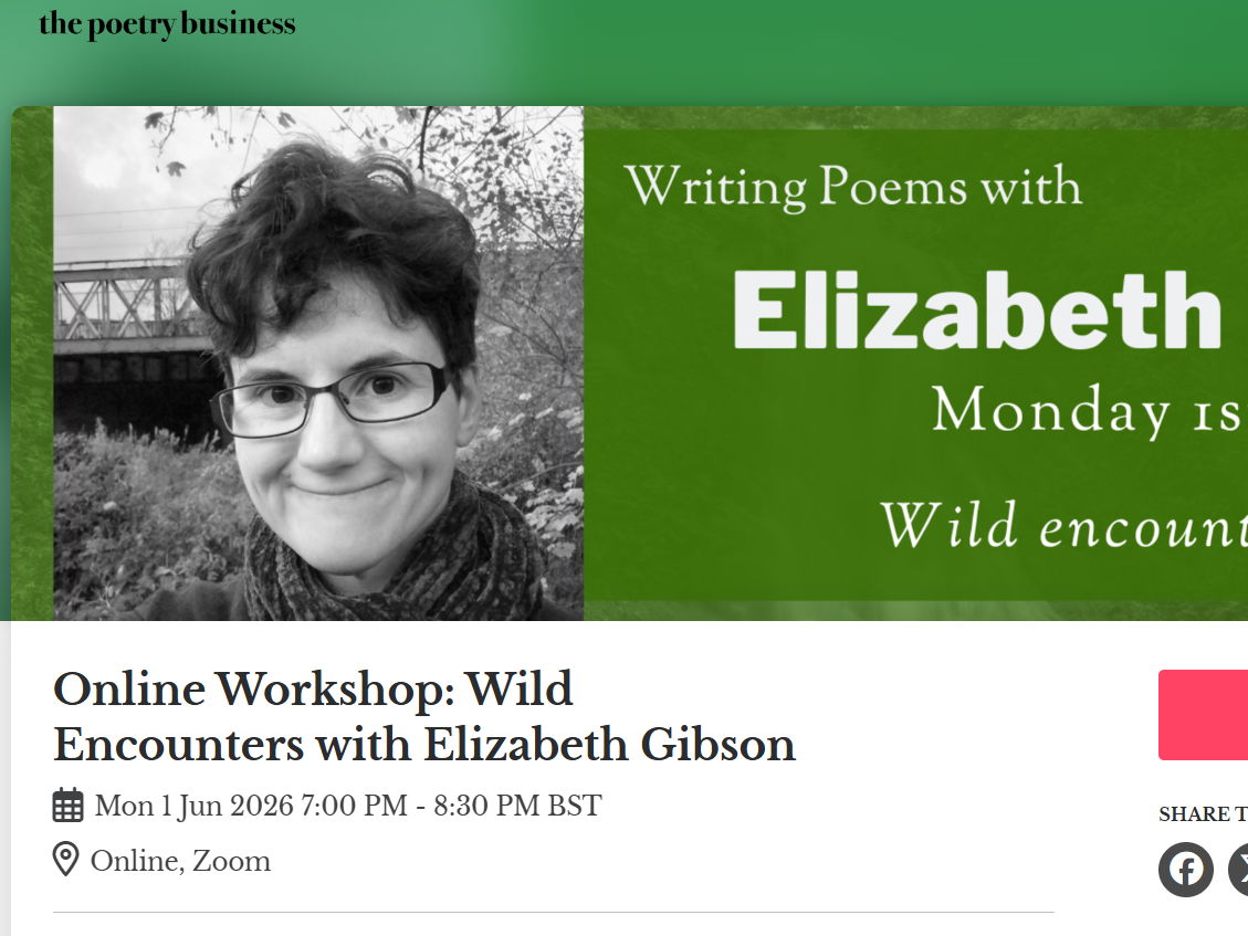 'Wild Encounters' workshop with The Poetry Business