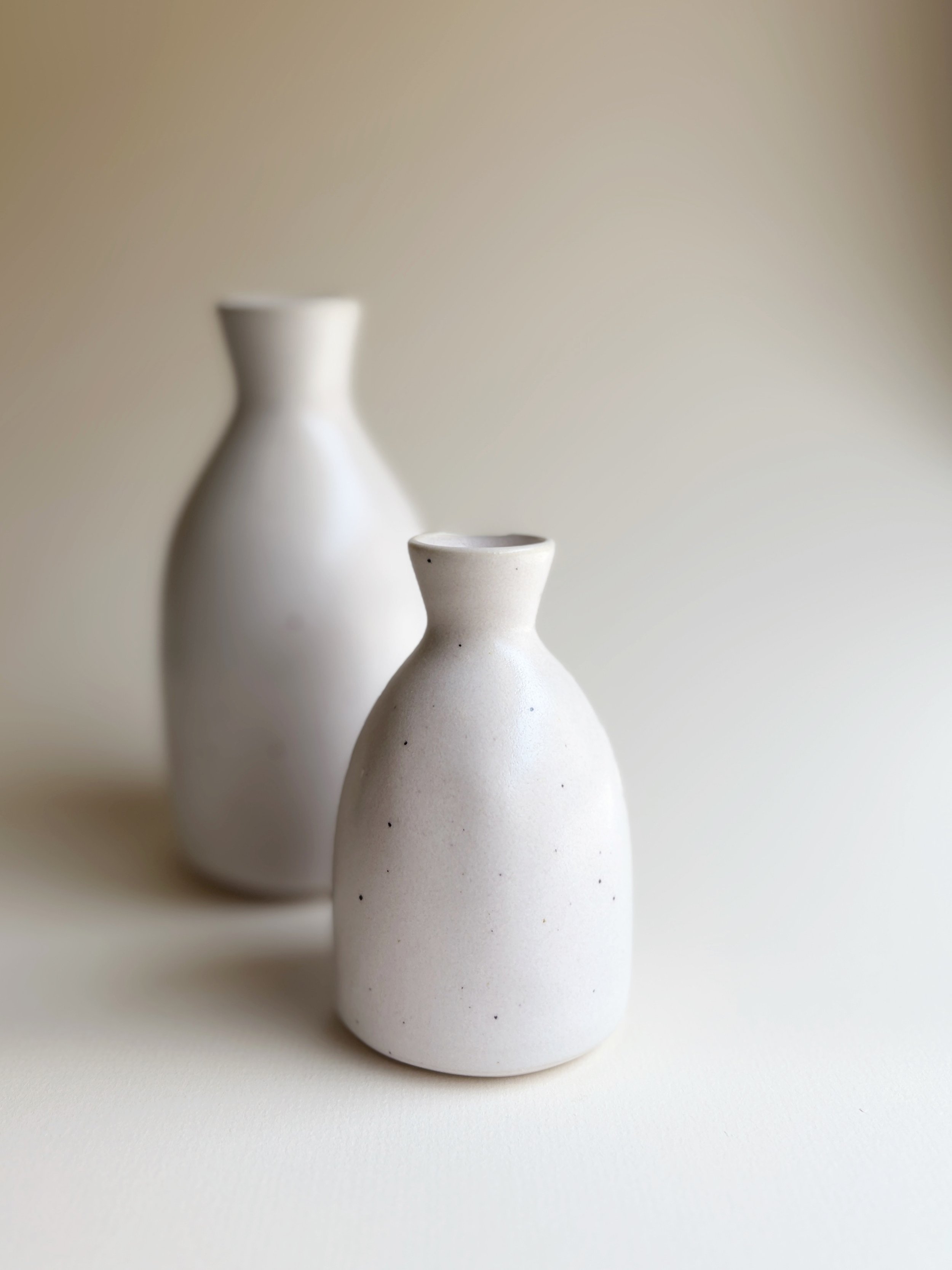 Little Fire Ceramics_Handmade_4 inch_Bud Vase_dalmatian_pair.JPG