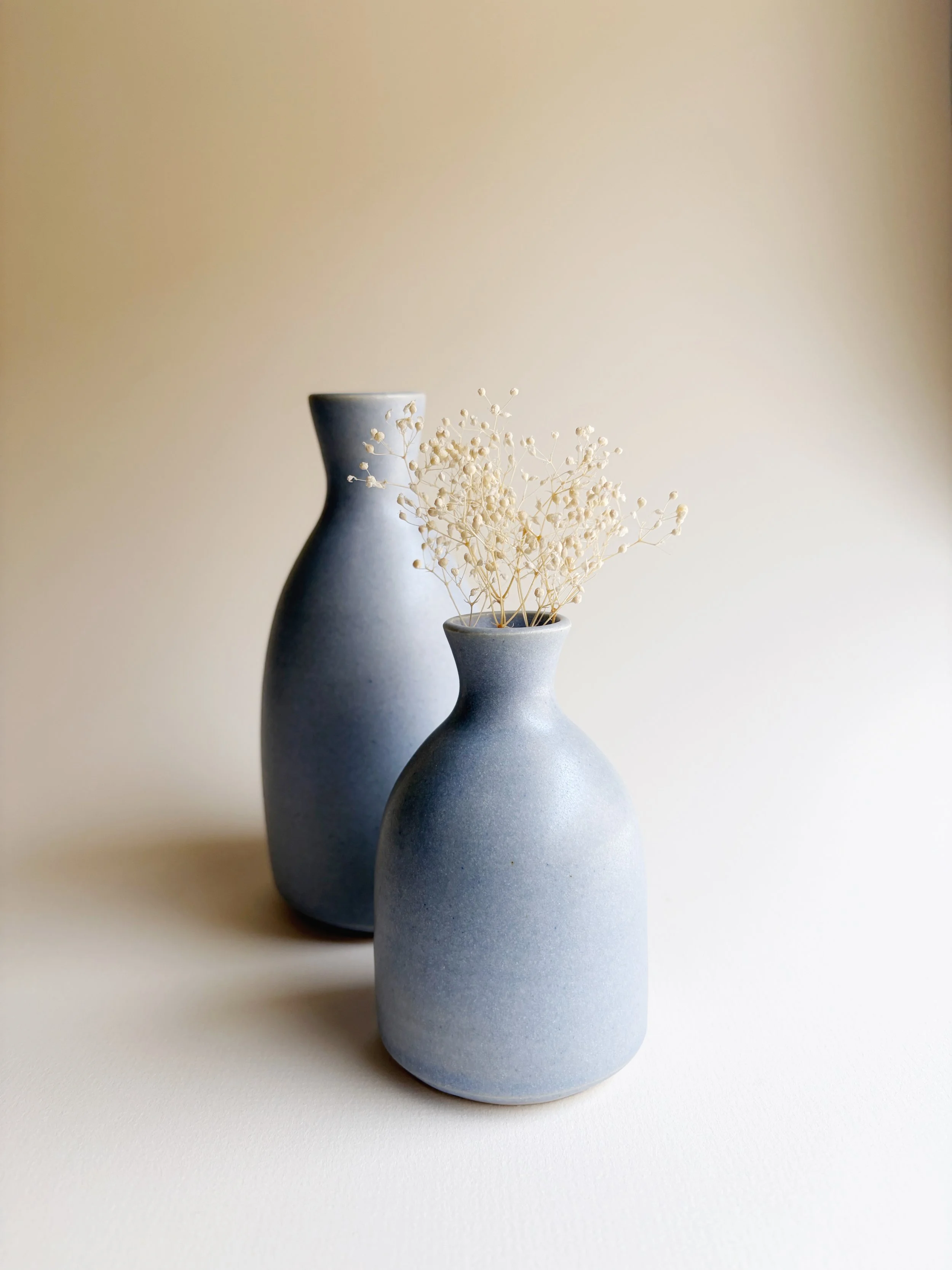 Little Fire Ceramics_Handmade_4 inch_Bud Vase_periwinkle_with flowers.JPG