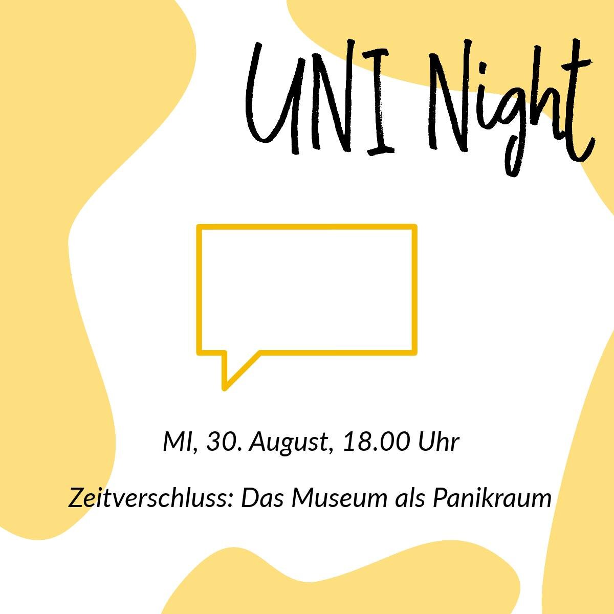 UNI NIGHT Mittwoch 30. August
Valentin Groebner pr&auml;sentiert am Mittwoch sein neustes Buch &quot;Zeitverschluss: Das Museum als Panikraum&quot;. Im Gespr&auml;ch mit Peter Gautschi wird diskutiert, was Museen heute eigentlich zeigen und ob alles 