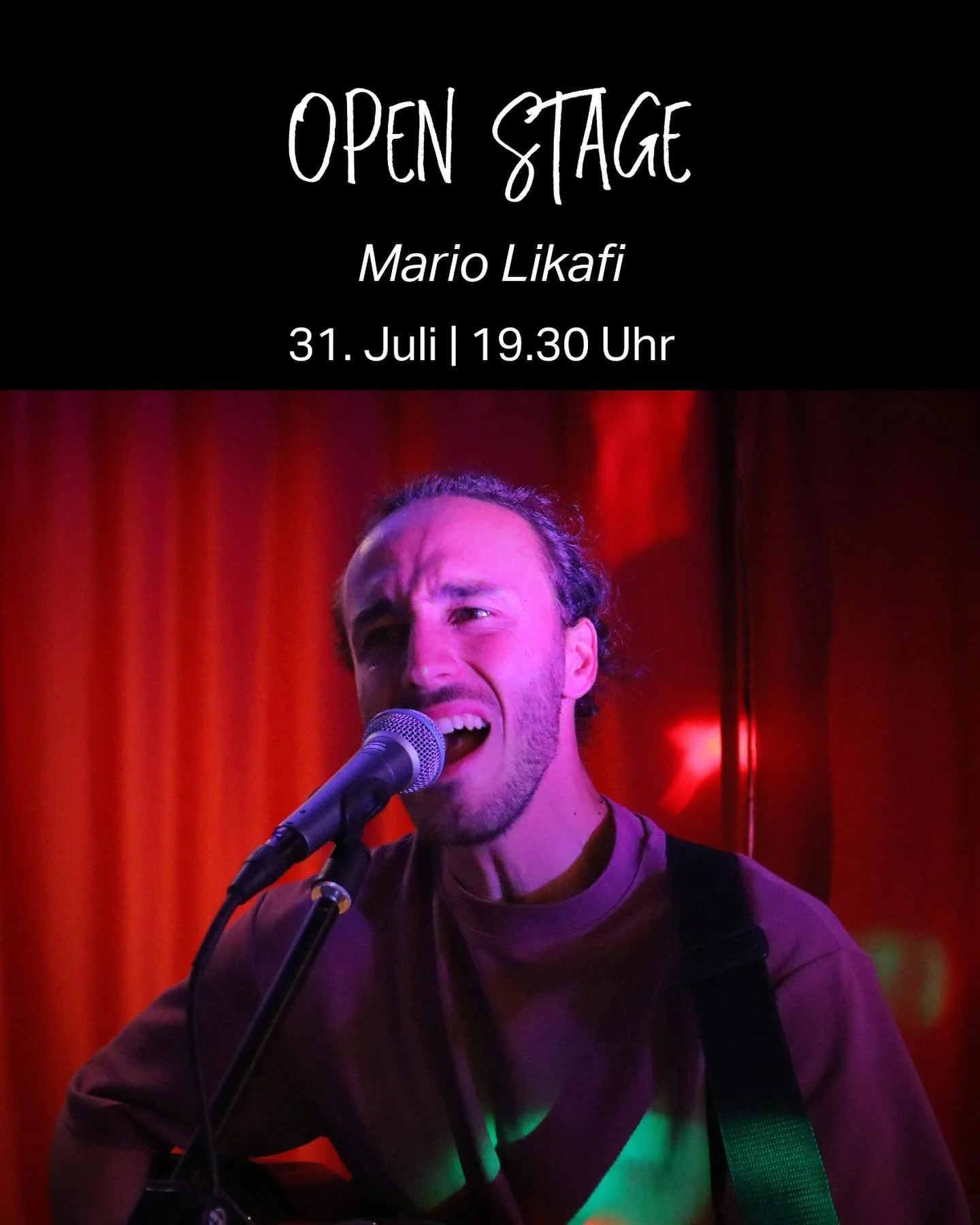 Die n&auml;chste Open Stage steht bevor: @mario_likafi verzaubert uns mit seiner Stimme und Gitarre an einem gem&uuml;tlichen Sommerabend. Wir freuen uns auf Live-Musik!

#openstage 
#universuminseli