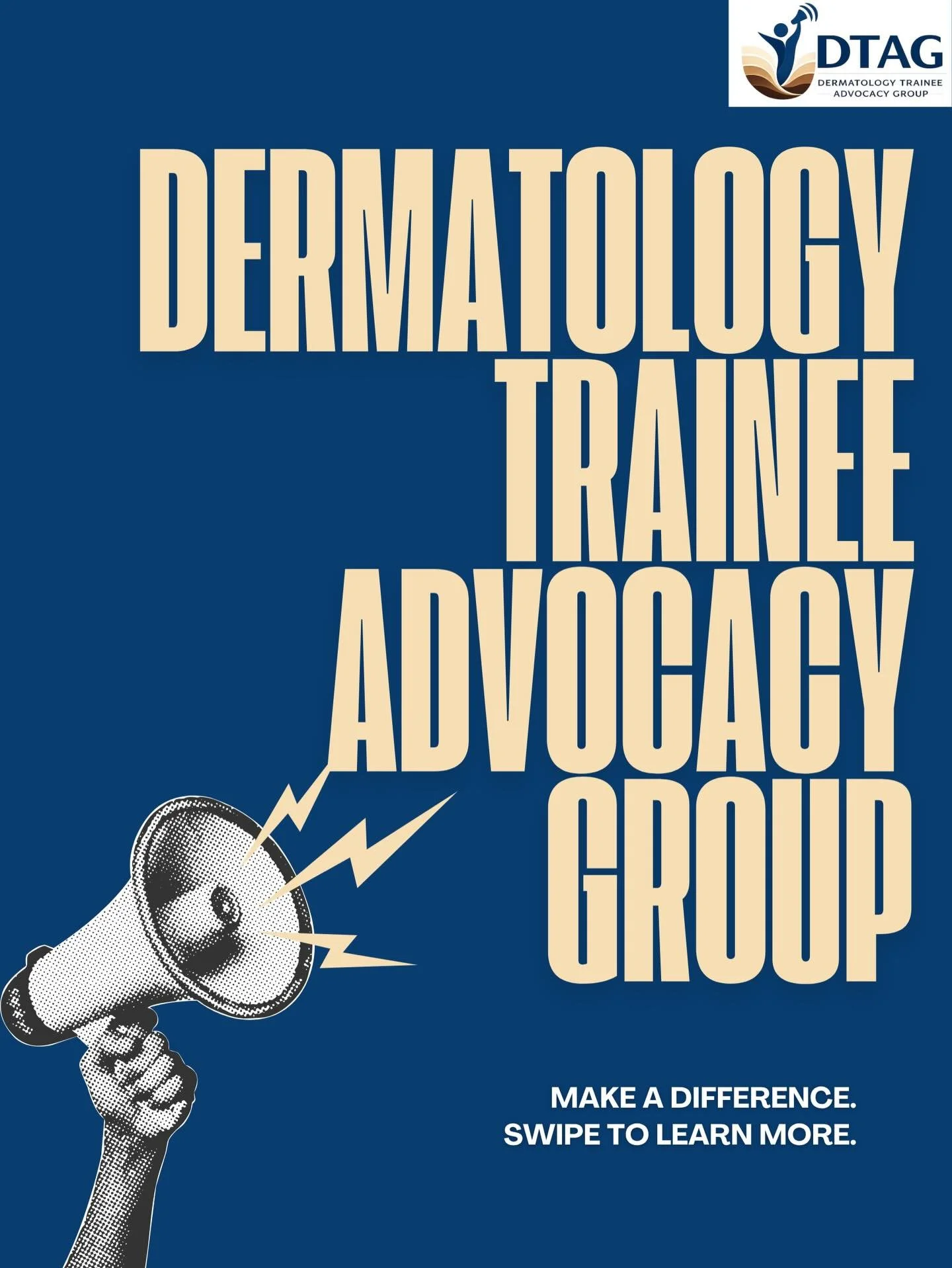 What is DTAG?
A space where dermatology trainees come together to advocate, educate, and lead.
A platform to elevate your voice and help shape the future of our field.

This is more than a group&mdash;it&rsquo;s a movement.

#DTAG #DermTrainees #Advo