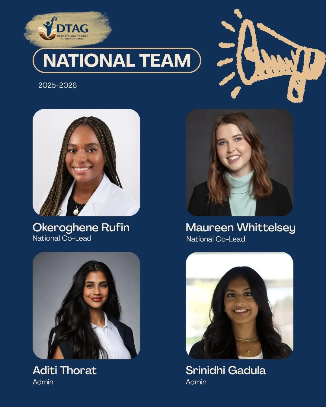 Meet the DTAG National Team! 🌟

Made up of passionate advocates from across the country, our national team brings a diverse mix of experience to help drive our mission forward and strengthen the voice of dermatology advocacy nationwide. 📢🧴🩺

We&r