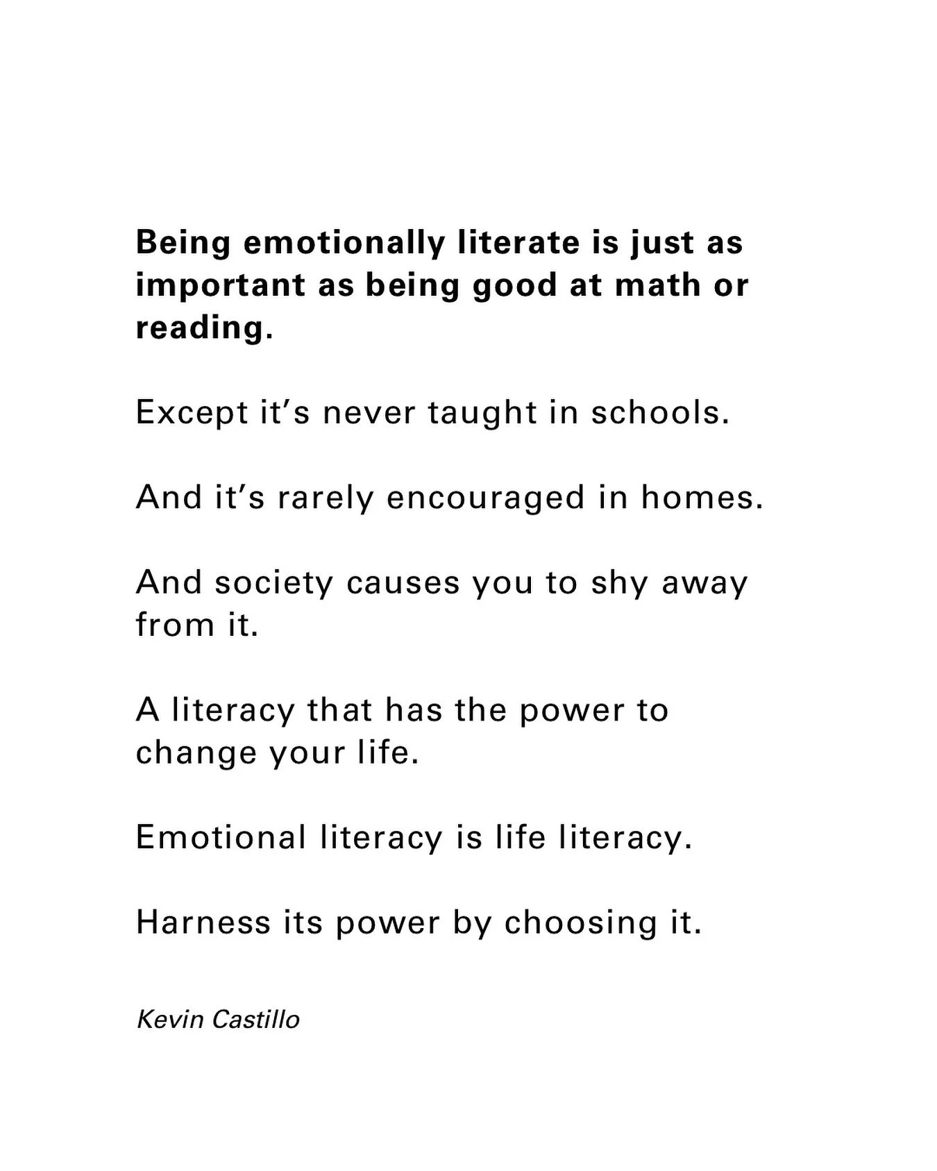 What does emotional literacy mean to you?