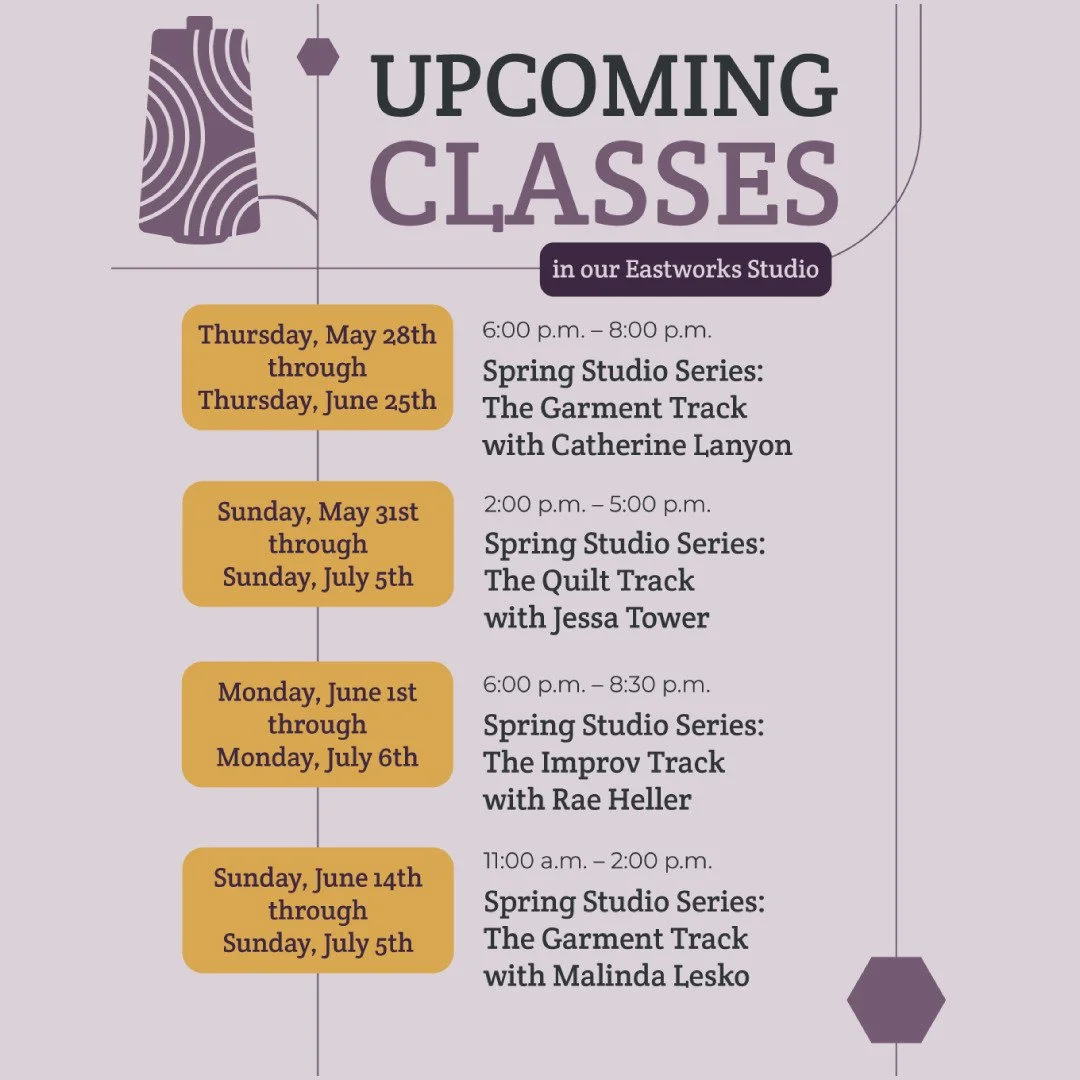 Some things are easier when you're not doing them alone. 🐝

The Spring Studio Series is coming, and we are so excited to share all the details! This series designed for makers who have the ideas, the fabric, and the desire, but could use the time, s