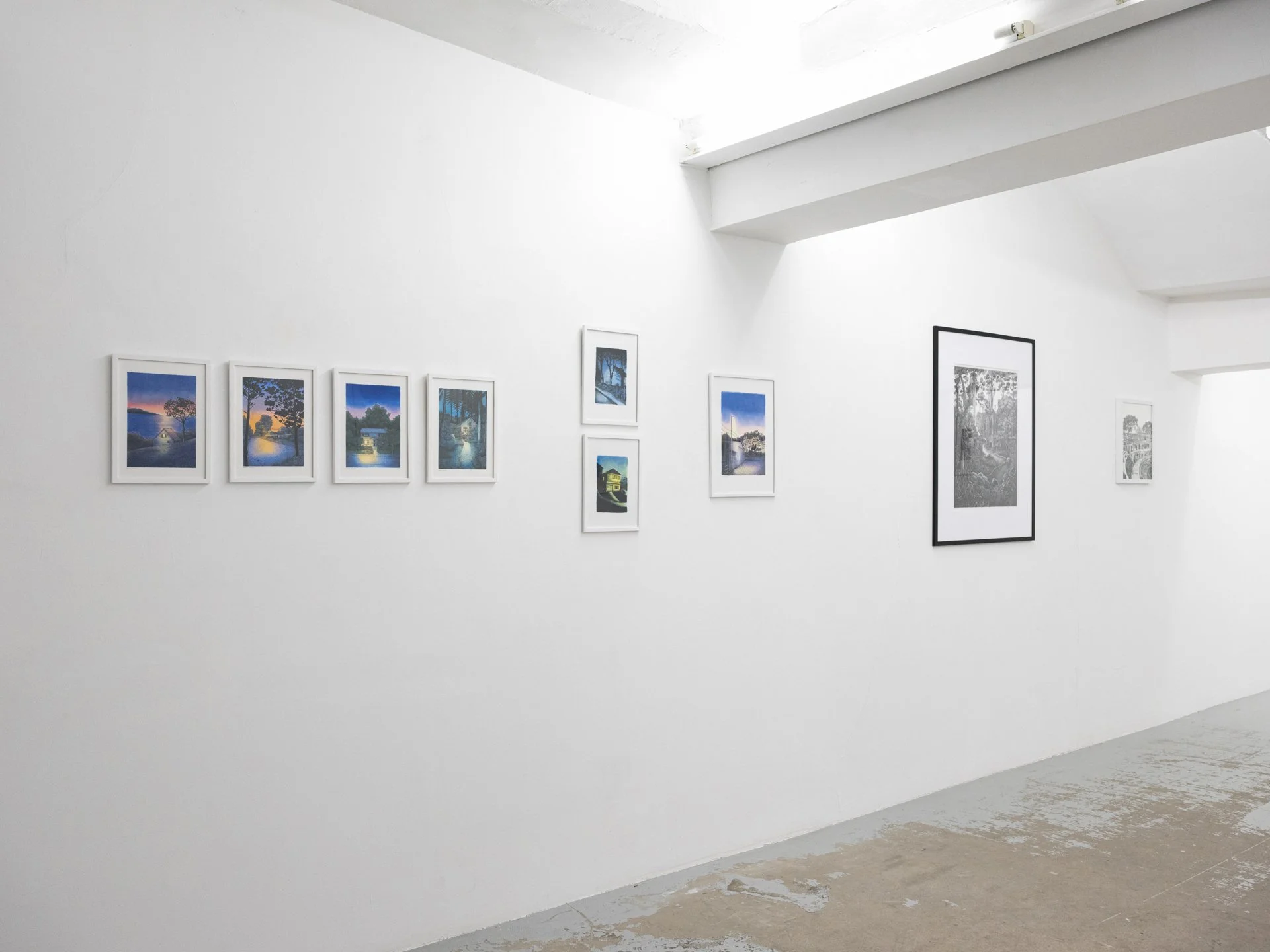 Vue de l'exposition "Moving Through the Dark" de Manon Diemer. 
Crédit Photo : Inu Studio