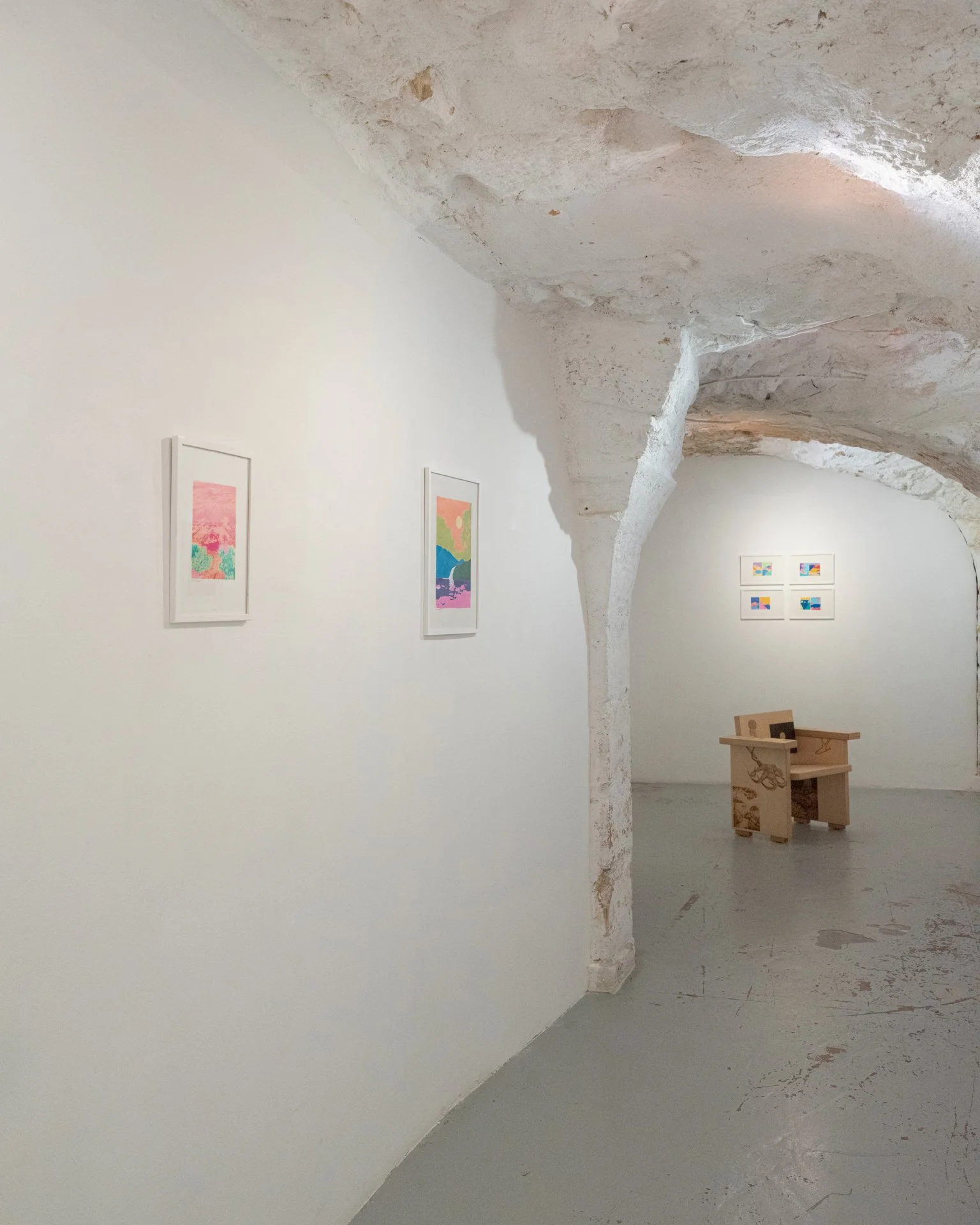 Vue de l'exposition "Moving Through the Dark" de Manon Diemer. 
Crédit Photo : Inu Studio